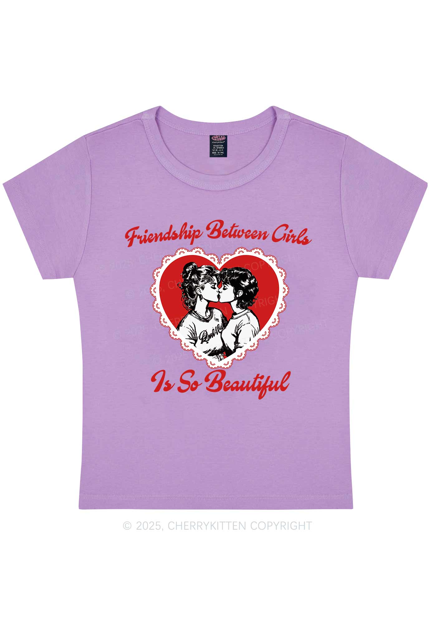 Friendship Between Girls Pride Y2K Baby Tee Cherrykitten