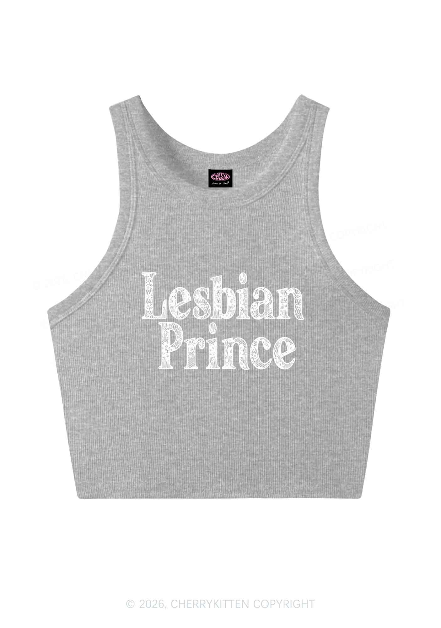 Lesbian Prince Pride Y2K Crop Tank Top Cherrykitten