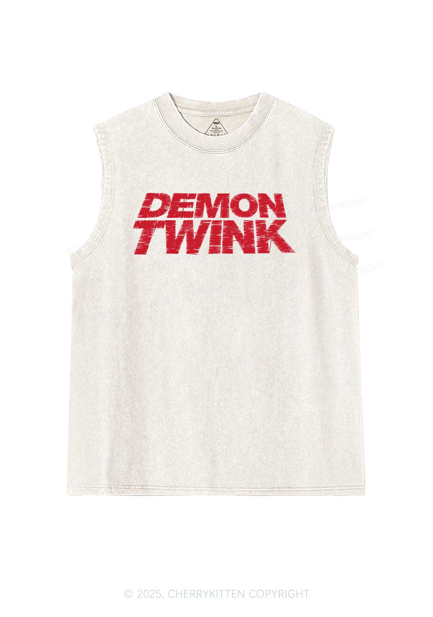 Demon Twink Pride Y2K Washed Muscle Tank Cherrykitten