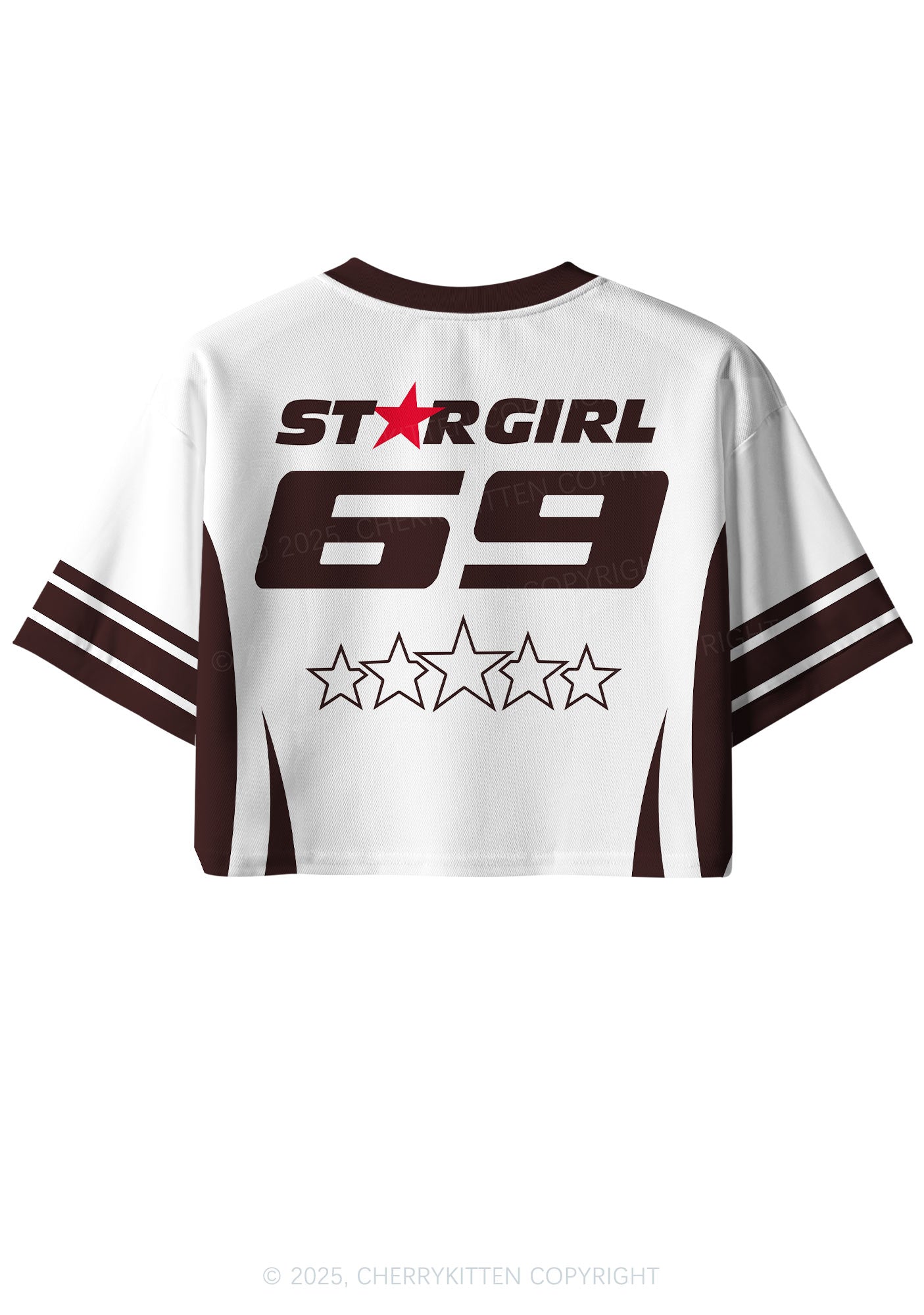 Custom Five Stars Girl Y2K Crop Sport Jersey Shirts Cherrykitten