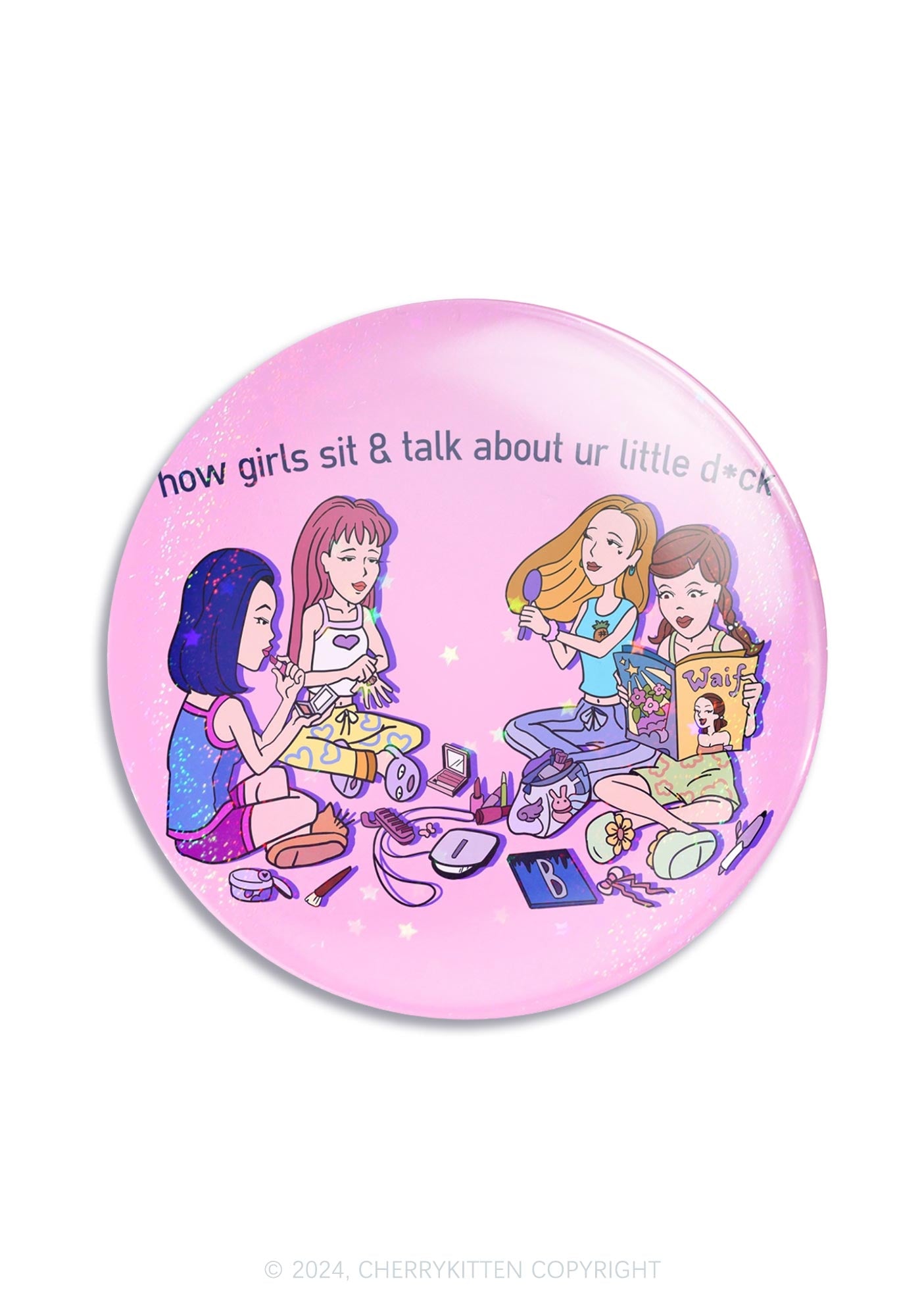 Girls Sit&Talk 1Pc Y2K Pin Badge Cherrykitten