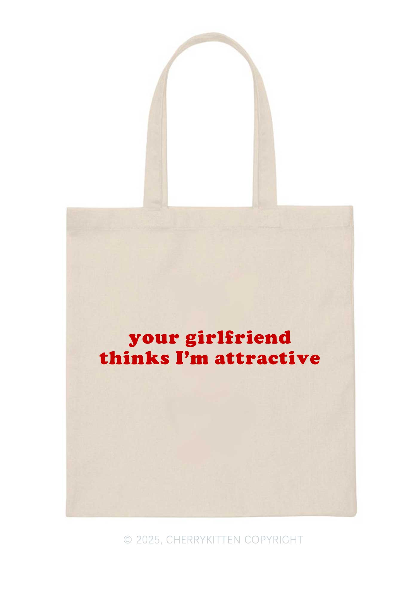Im Attractive Pride Y2K Canvas Tote Bag Cherrykitten