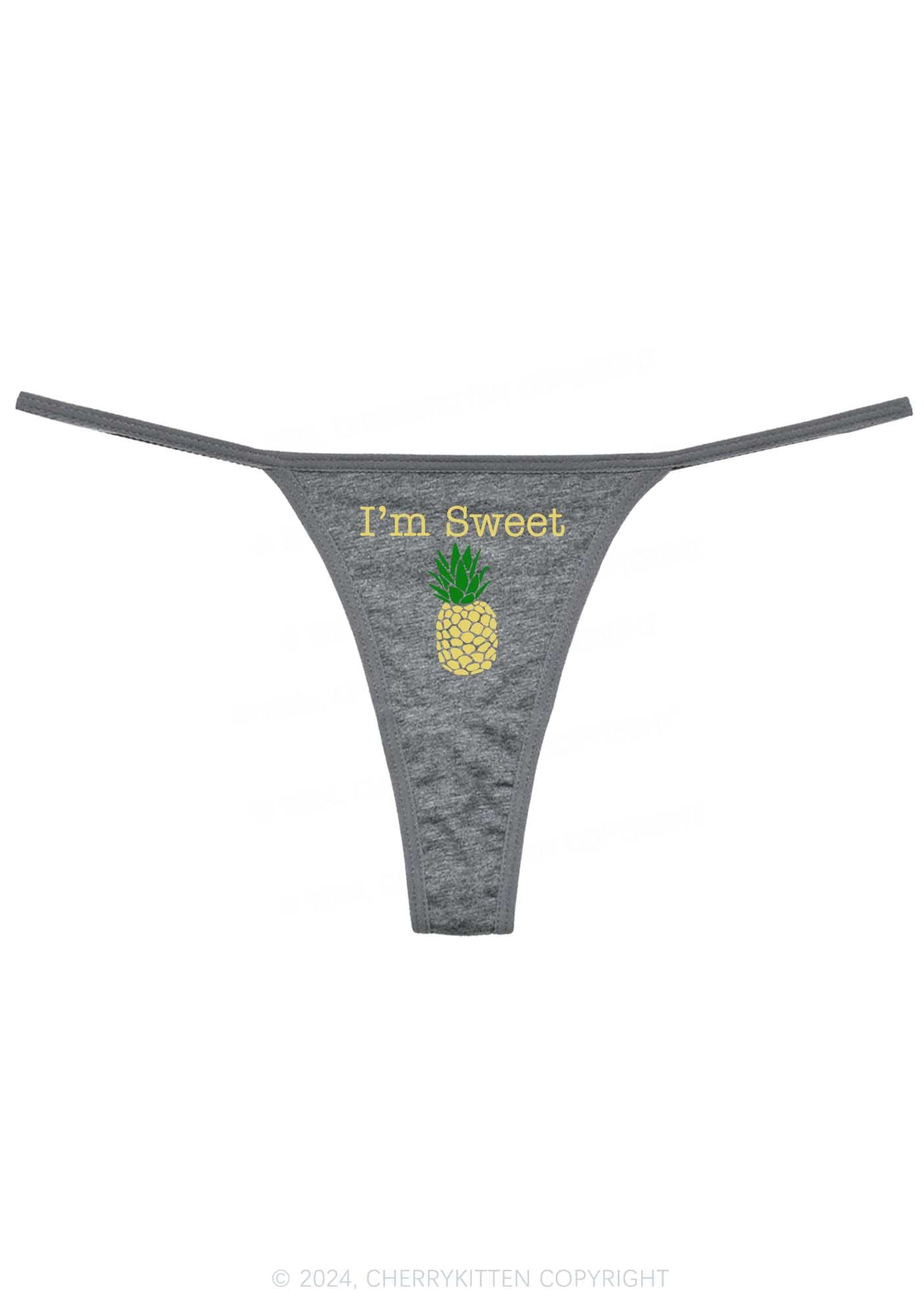 Sweet Pineapple Y2K Flat String Thong Cherrykitten