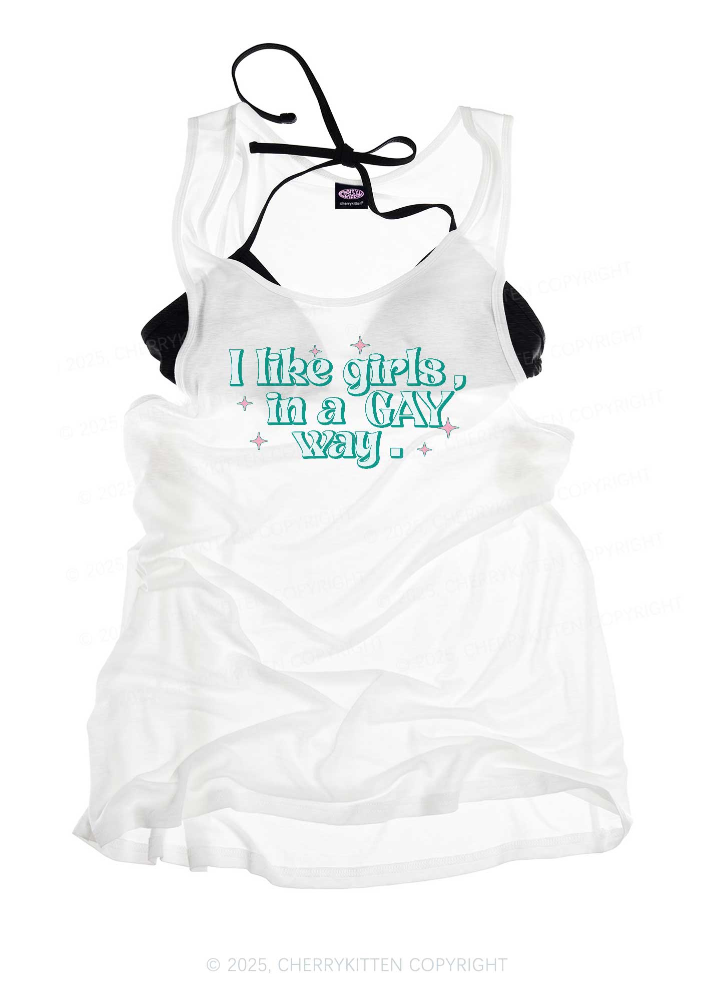Like Girls In Gay Way Pride Y2K Sheer Boyfriend Tank Cherrykitten