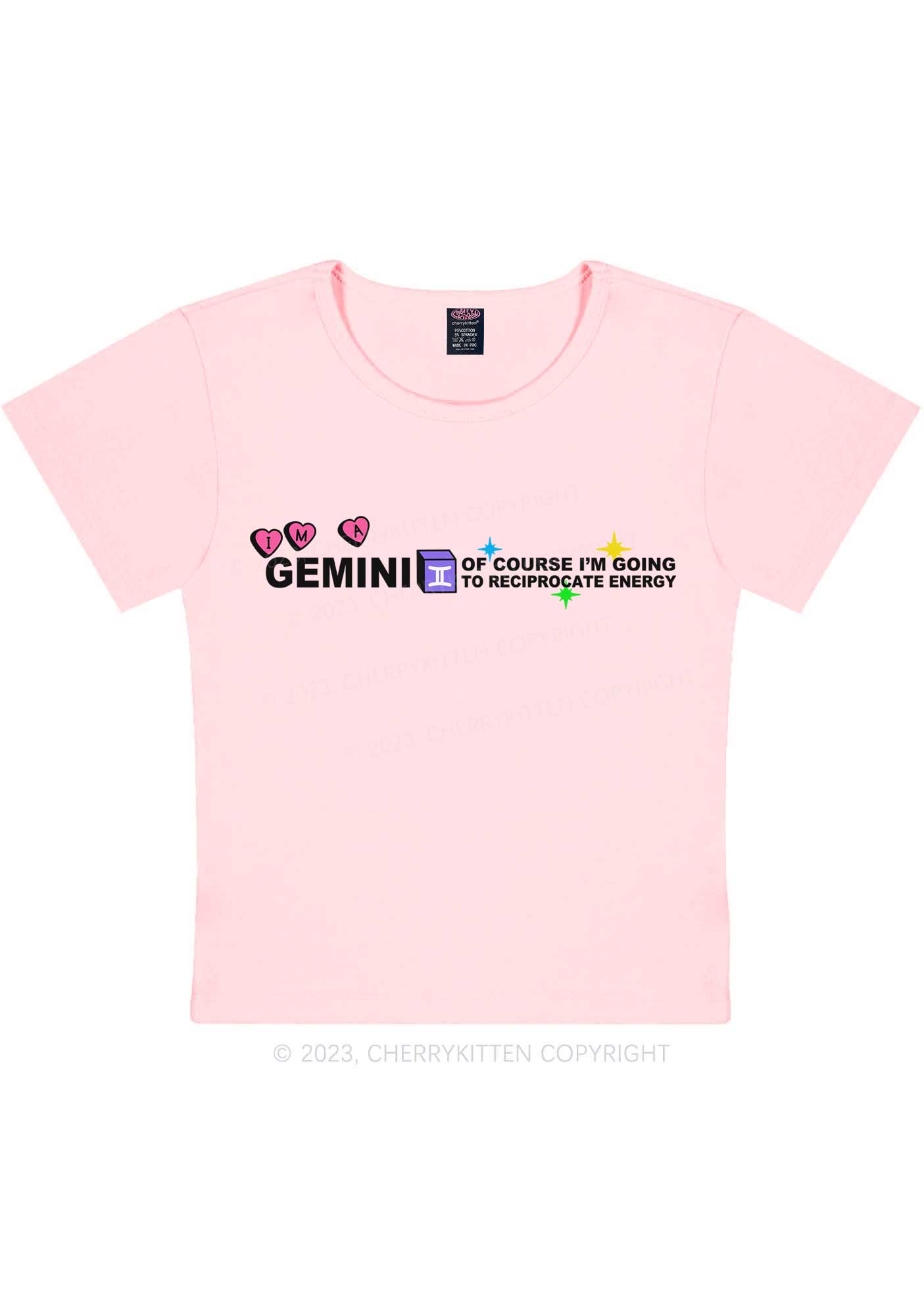 I'm A Gemini Y2K Baby Tee Cherrykitten