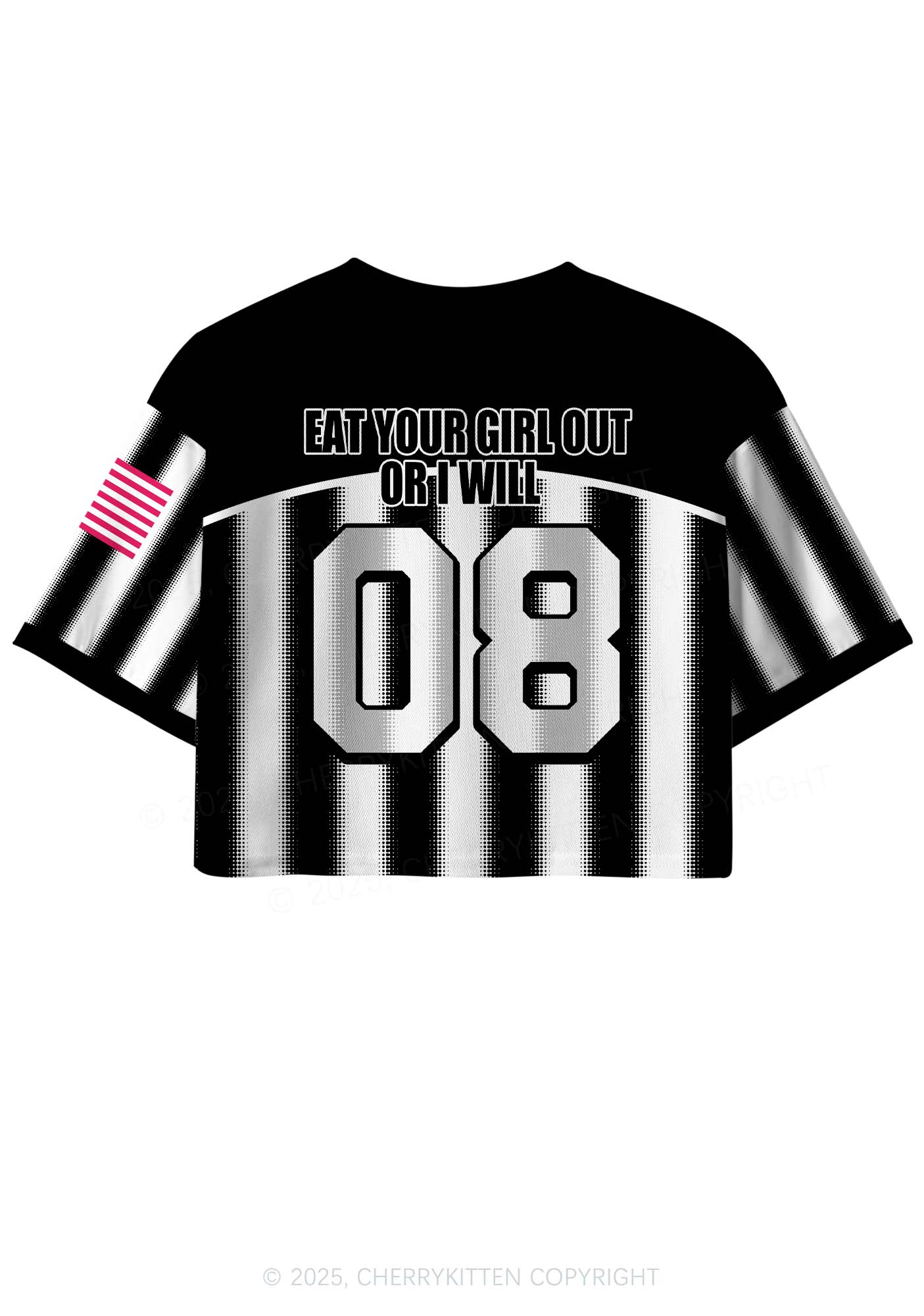 Custom Black Eat Your Girl Out Pride Y2K Crop Sport Jersey Shirts Cherrykitten