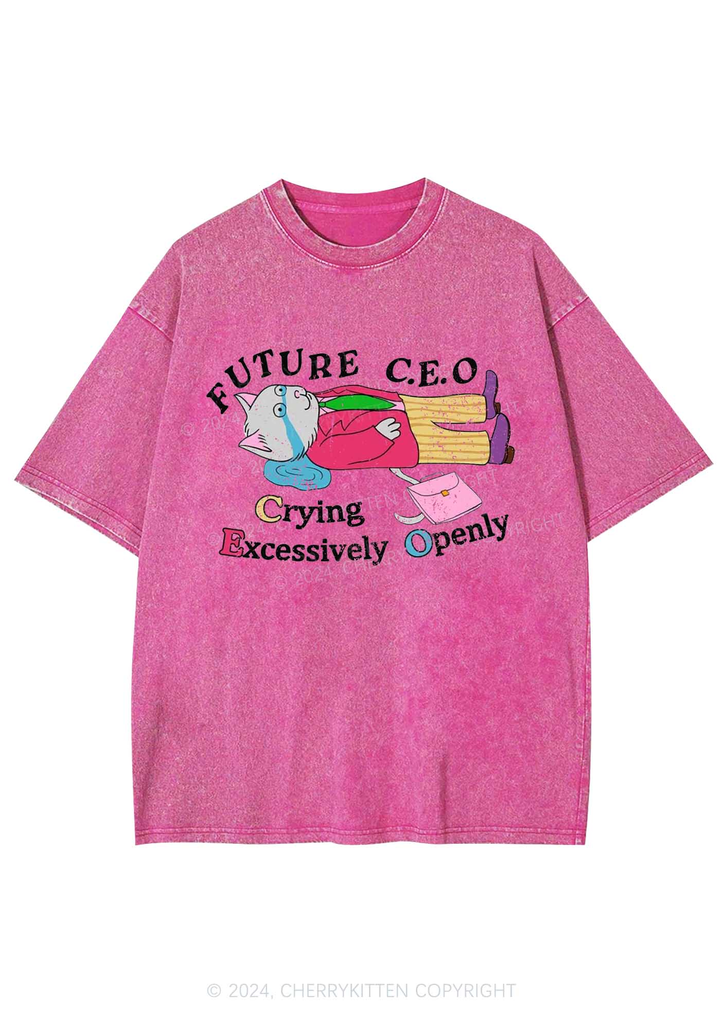 Future CEO Y2K Washed Tee Cherrykitten