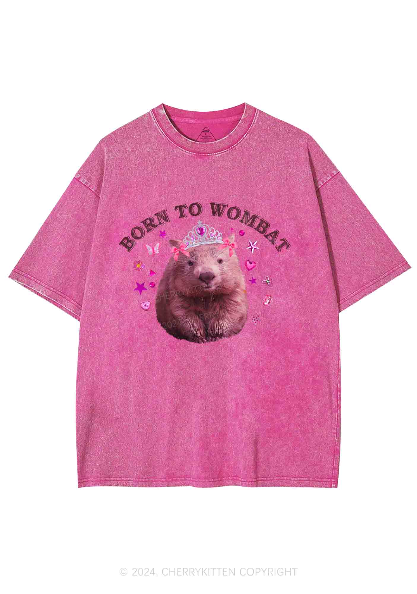 Born to Wombat Y2K Washed Tee Cherrykitten