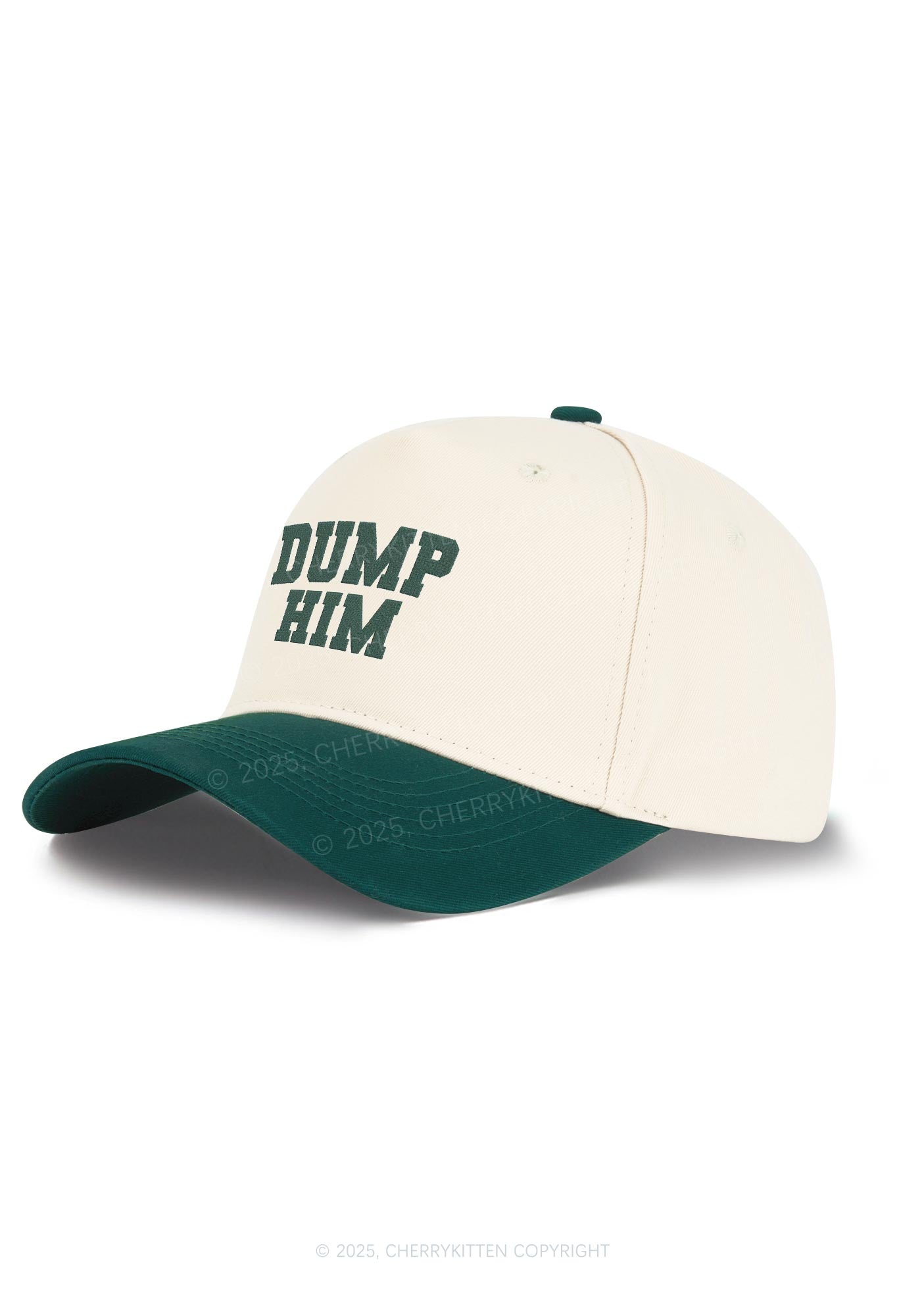 Embroidered Dump Him Y2K Color Block Baseball Cap Cherrykitten
