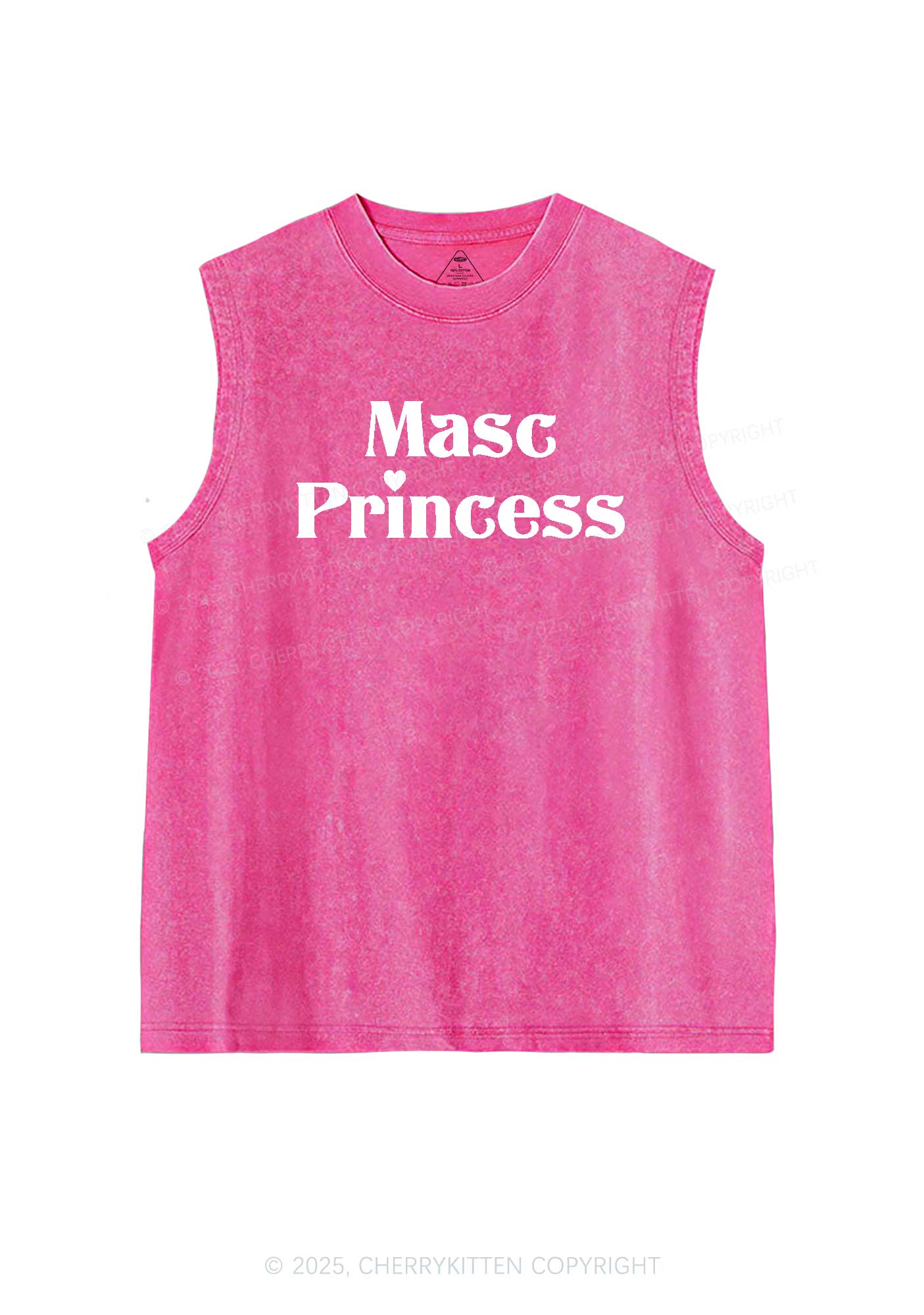 Masc Princess Pride Y2K Washed Muscle Tank Cherrykitten