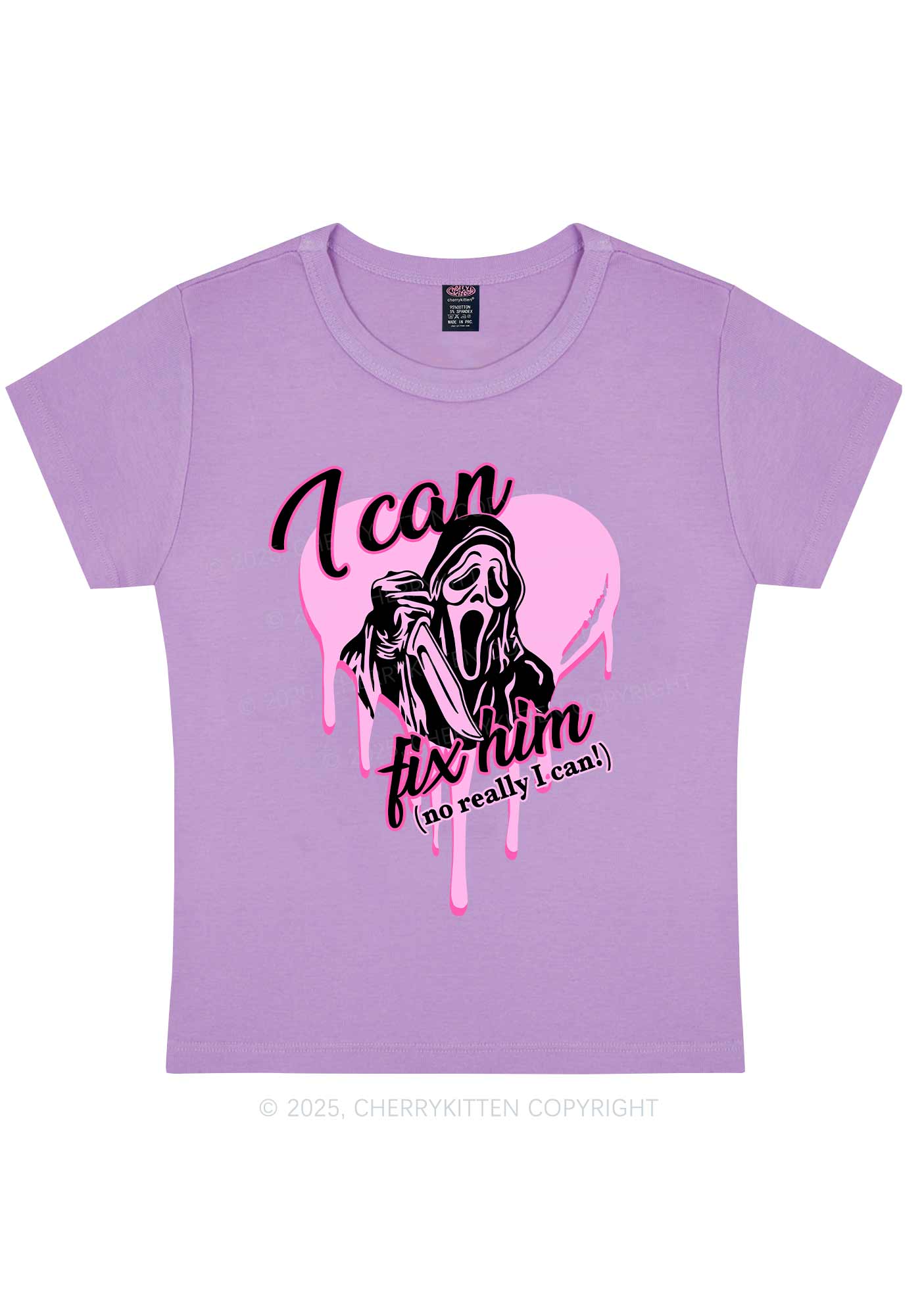 Halloween Ghost Fix Him Y2K Baby Tee Cherrykitten