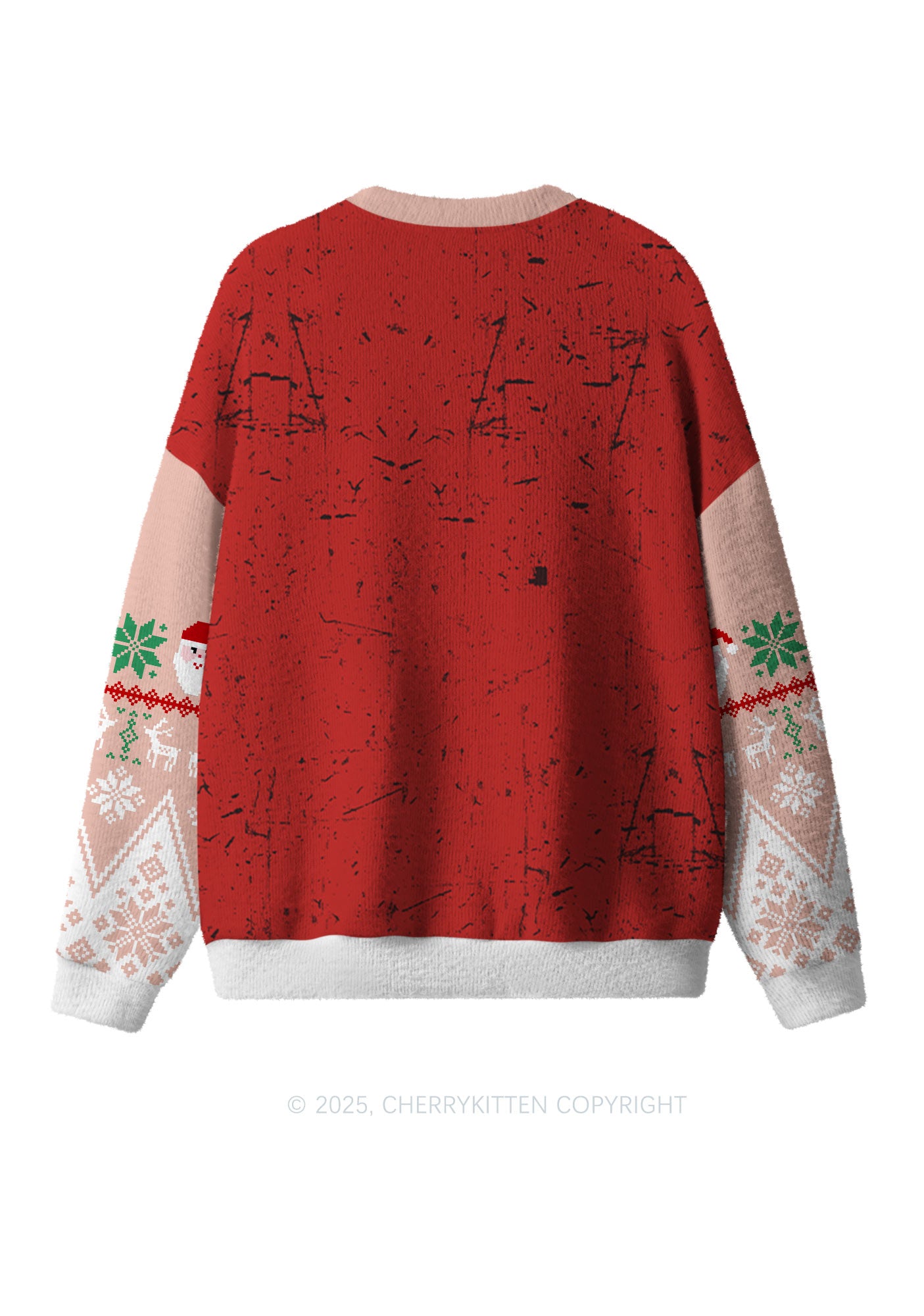 Muscle Santa Y2K Christmas Knit Sweatshirt Cherrykitten