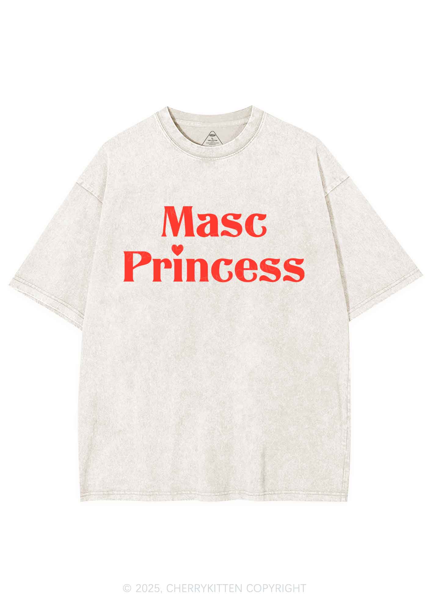 Masc Princess Pride Y2K Shirts Washed Tee Cherrykitten