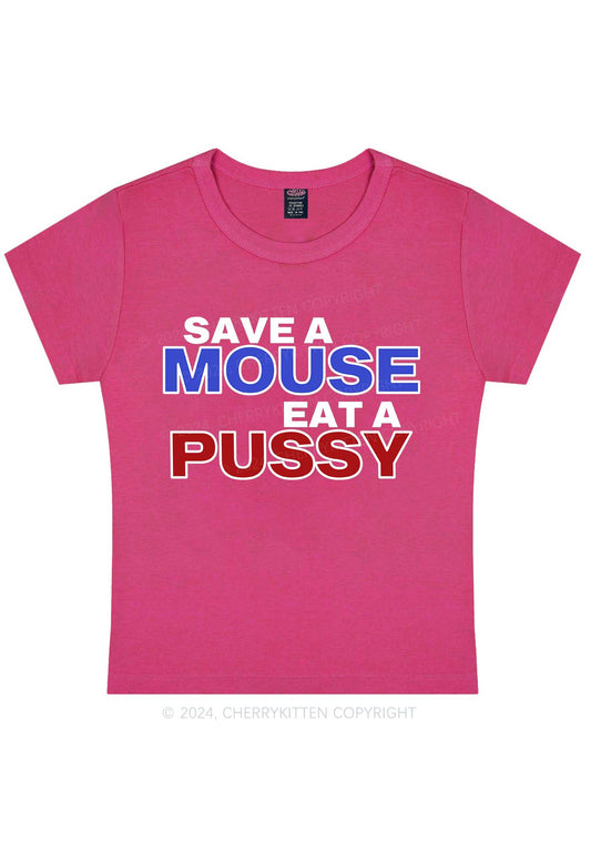 Save A Mouse Y2K Baby Tee Cherrykitten