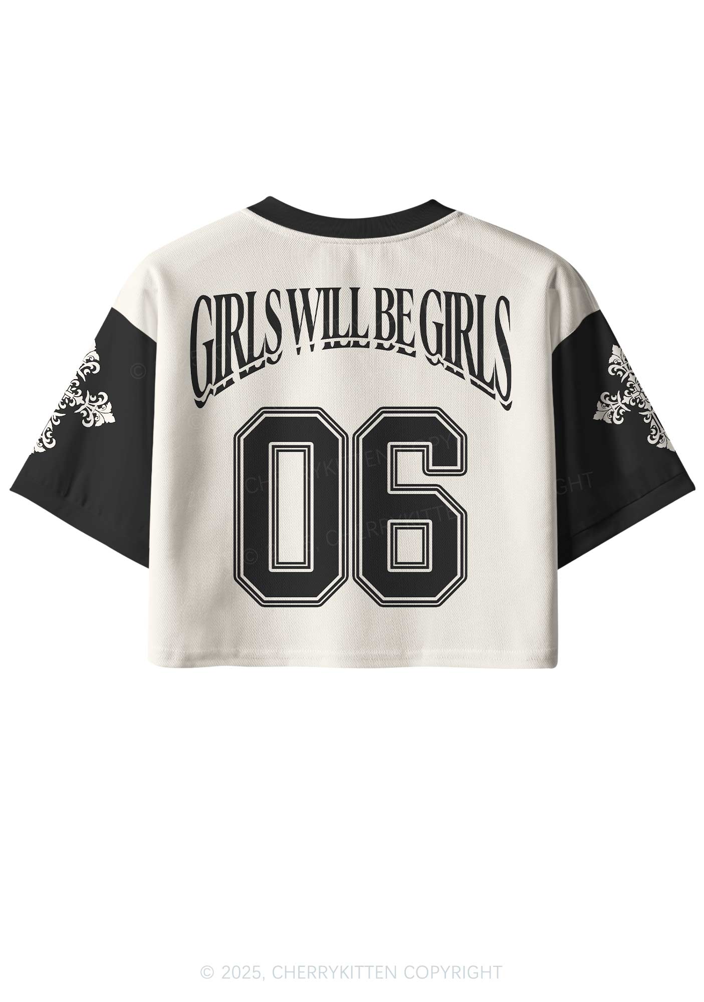 Custom Halloween Girls Will Be Girls Y2K Crop Sport Jersey Shirts Cherrykitten