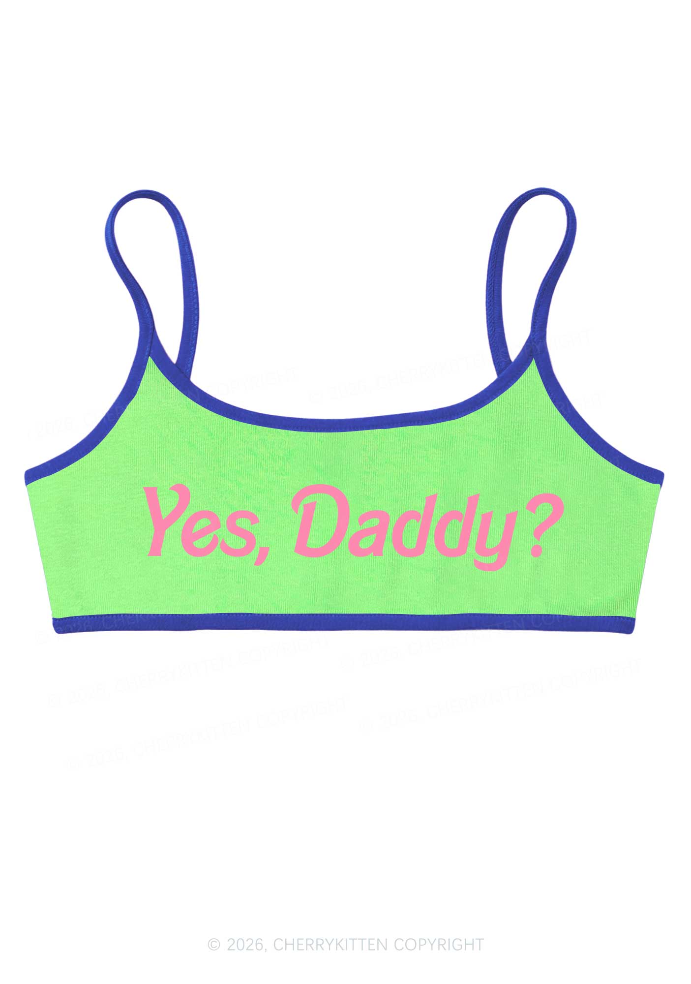Yes Daddy Y2K Super Crop Cami Cherrykitten