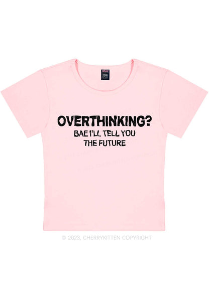 Overthinking Future Y2K Baby Tee Cherrykitten