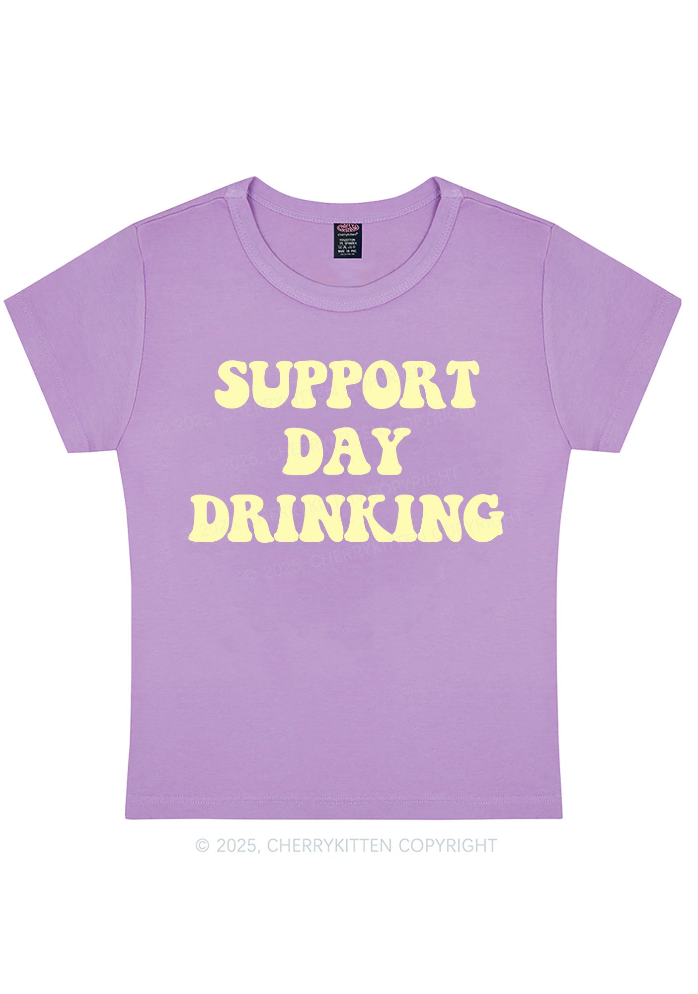 Curvy Support Day Drinking Y2K Baby Tee Cherrykitten