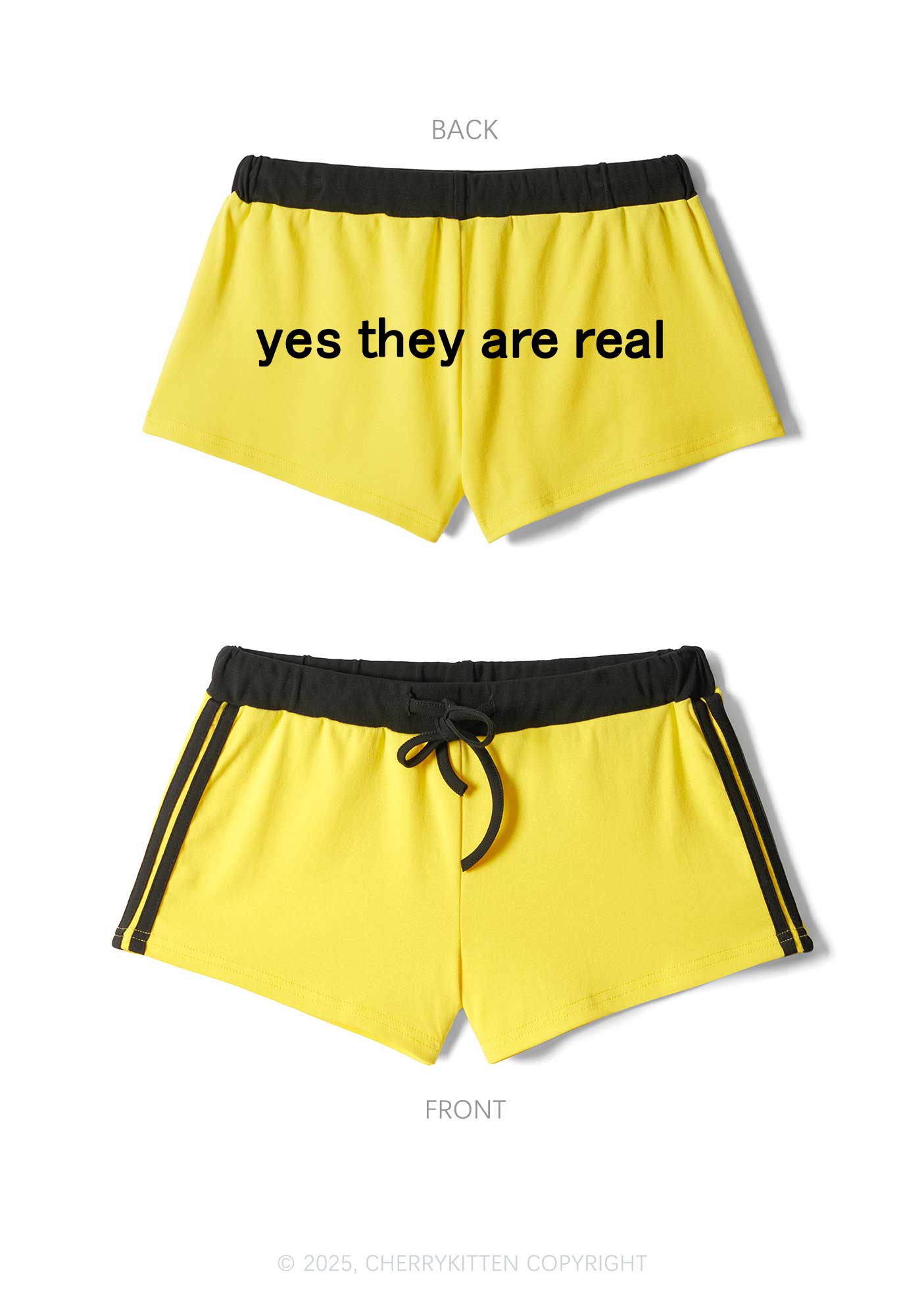 Yes They Are Real Y2K Drawstring Mini Shorts Cherrykitten