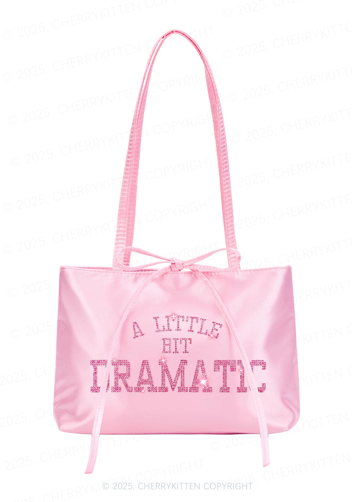 Rhinestone A Little Bit Dramatic Y2K Satin Bags Cherrykitten
