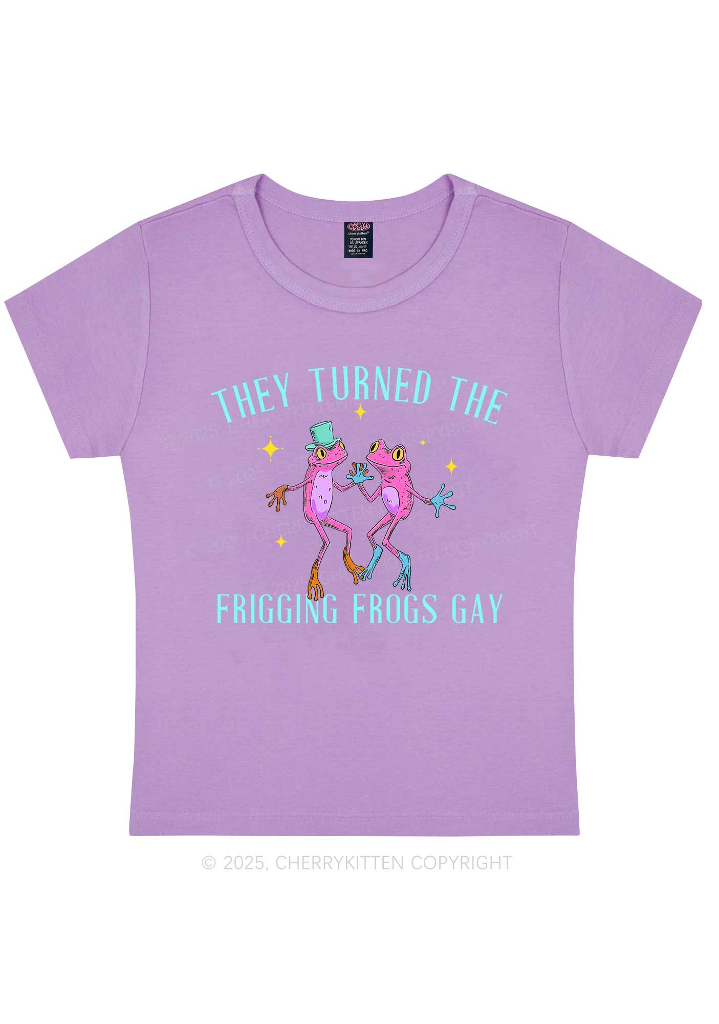 Frogs Gay Pride Y2K Baby Tee Cherrykitten