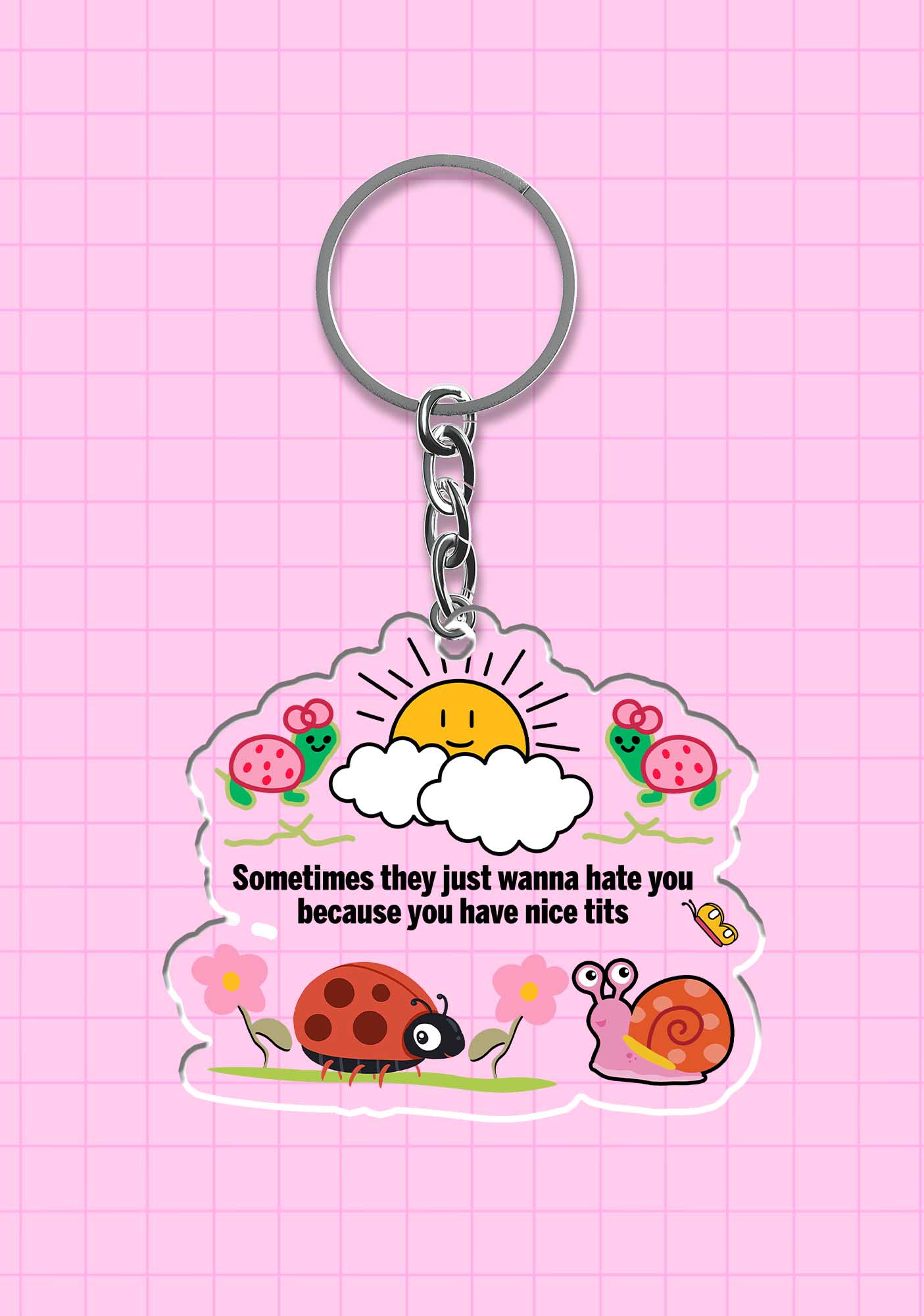 They Just Hate You 1Pc Y2K Keychain Cherrykitten