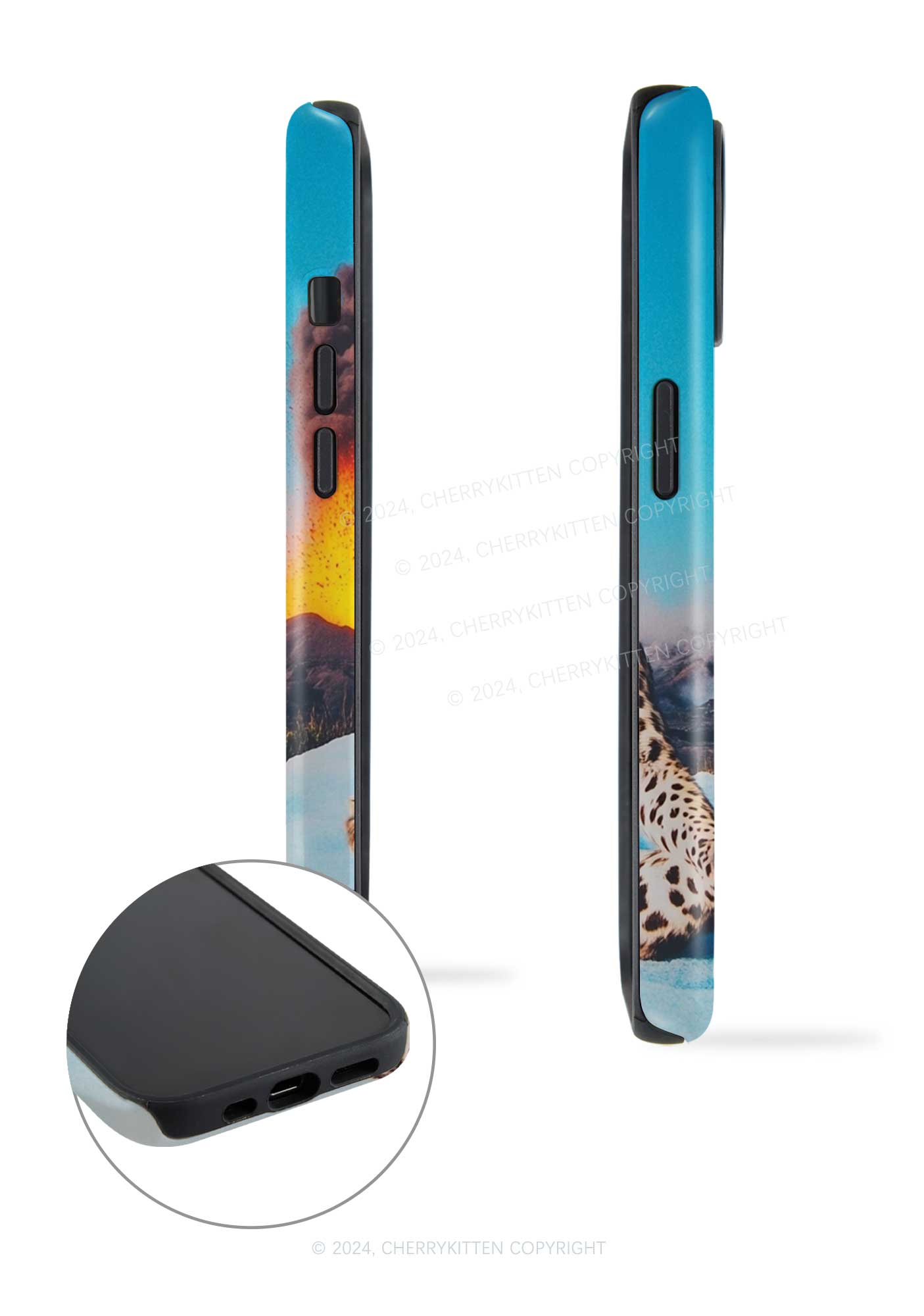 Yoga Leopard And Volcano Y2K Phone Case Cherrykitten