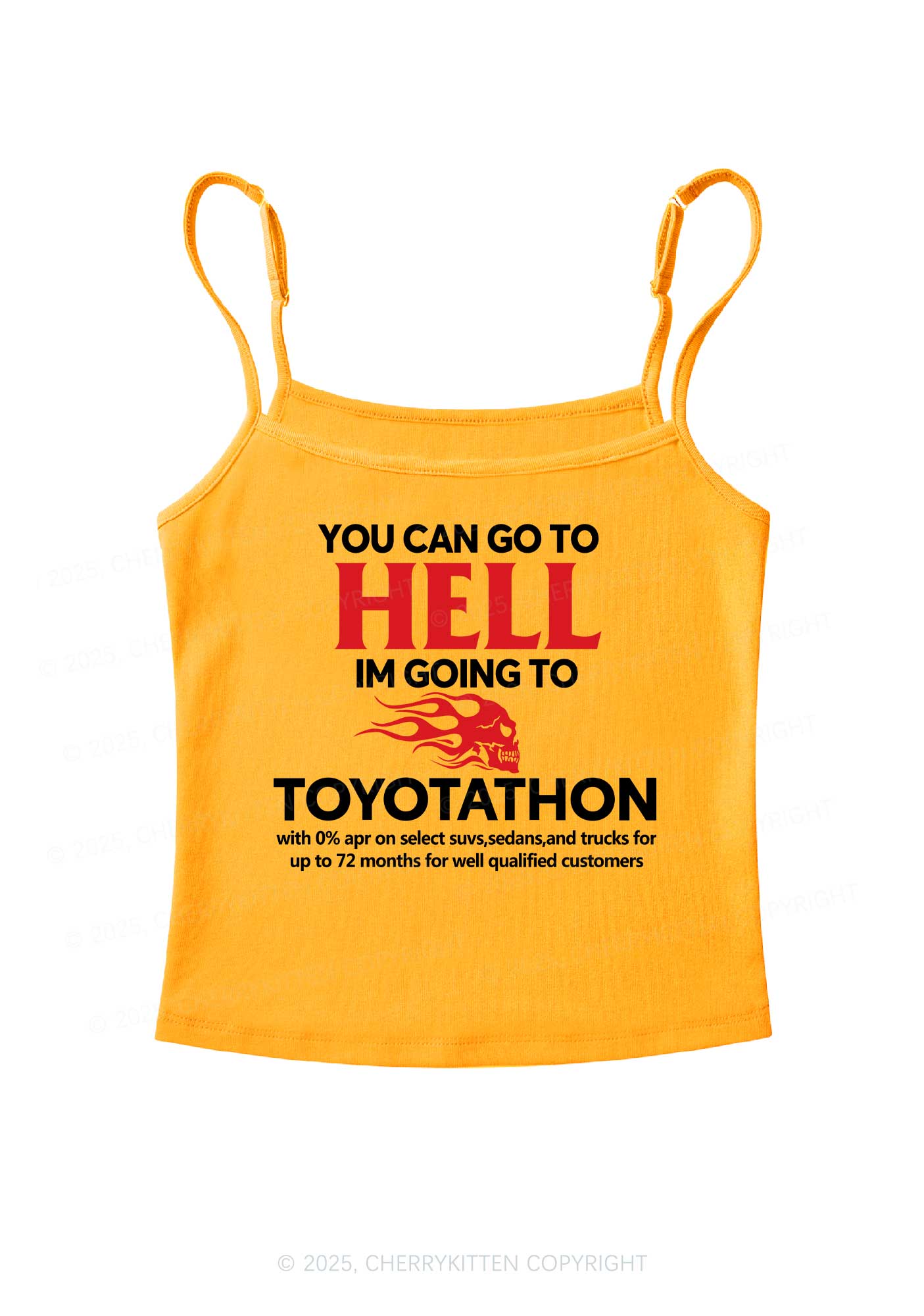 You Can Go Hell Y2K Spaghetti Strap Cami Cherrykitten
