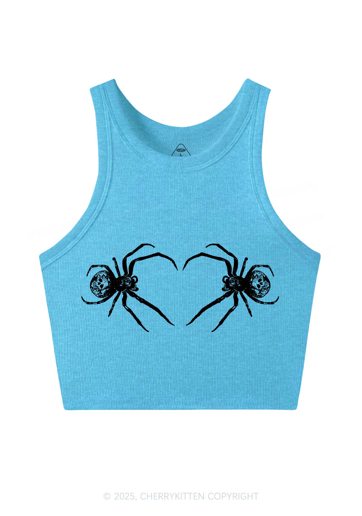 Skull Spider Y2K Crop Tank Top Cherrykitten