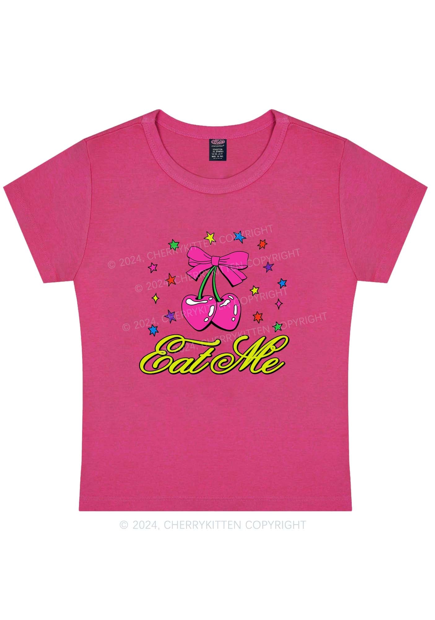 Curvy Eat Me Cherry Y2K Baby Tee Cherrykitten