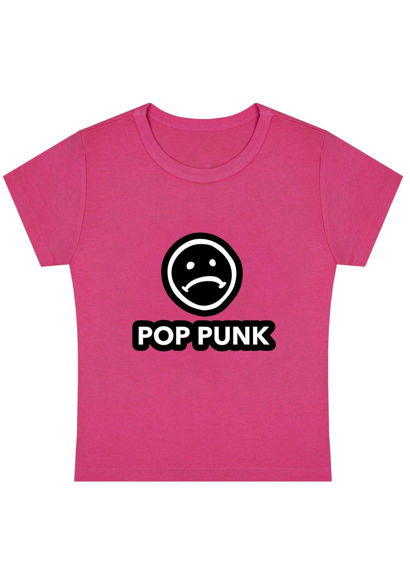 Unhappy Pop Punk Y2K Baby Tee