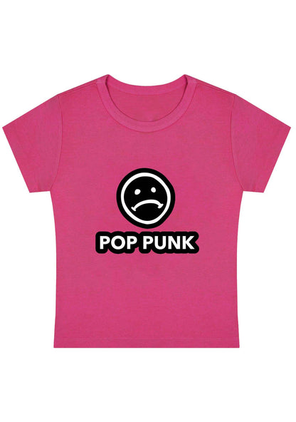 Unhappy Pop Punk Y2K Baby Tee