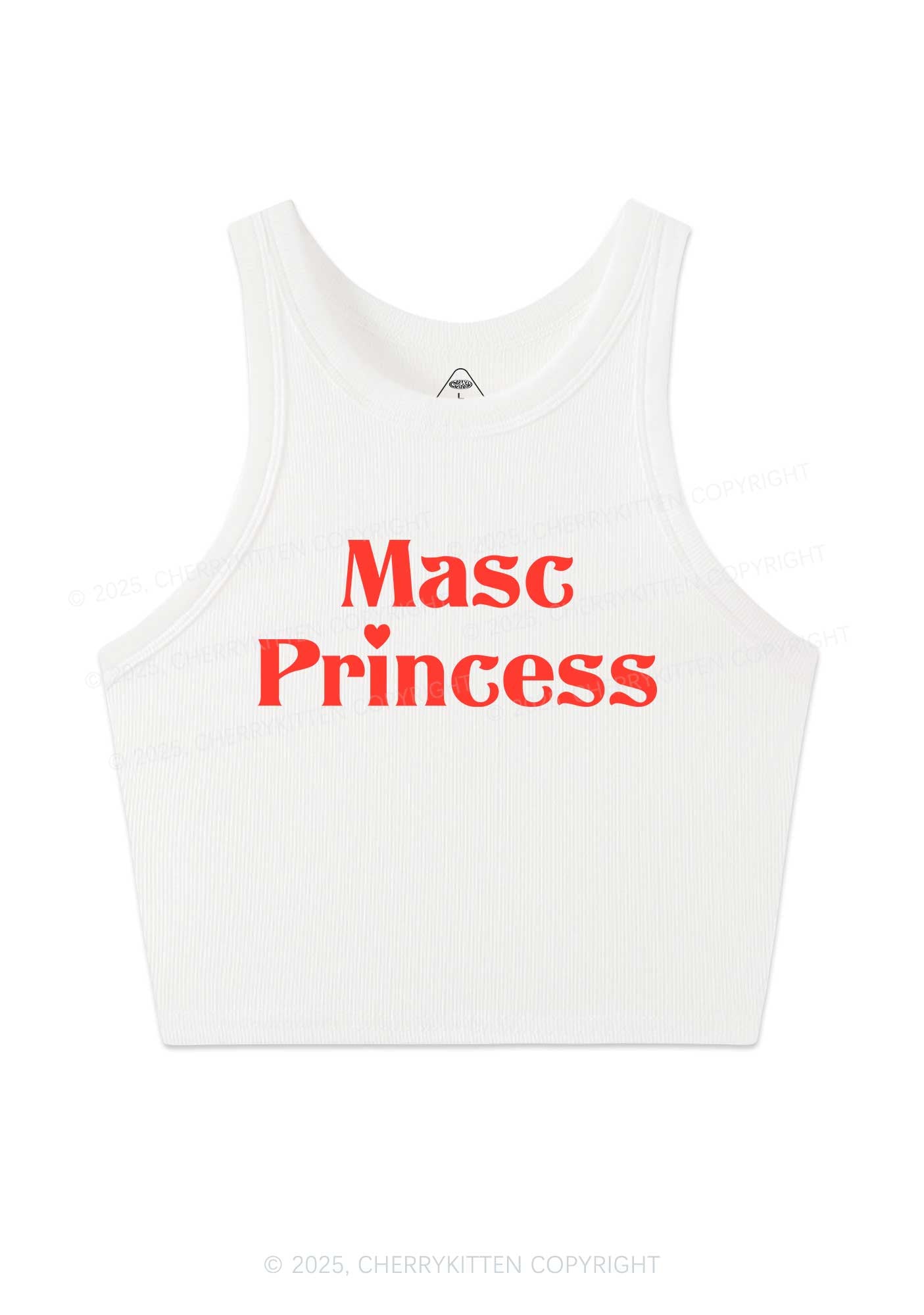Masc Princess Pride Y2K Crop Tank Top Cherrykitten