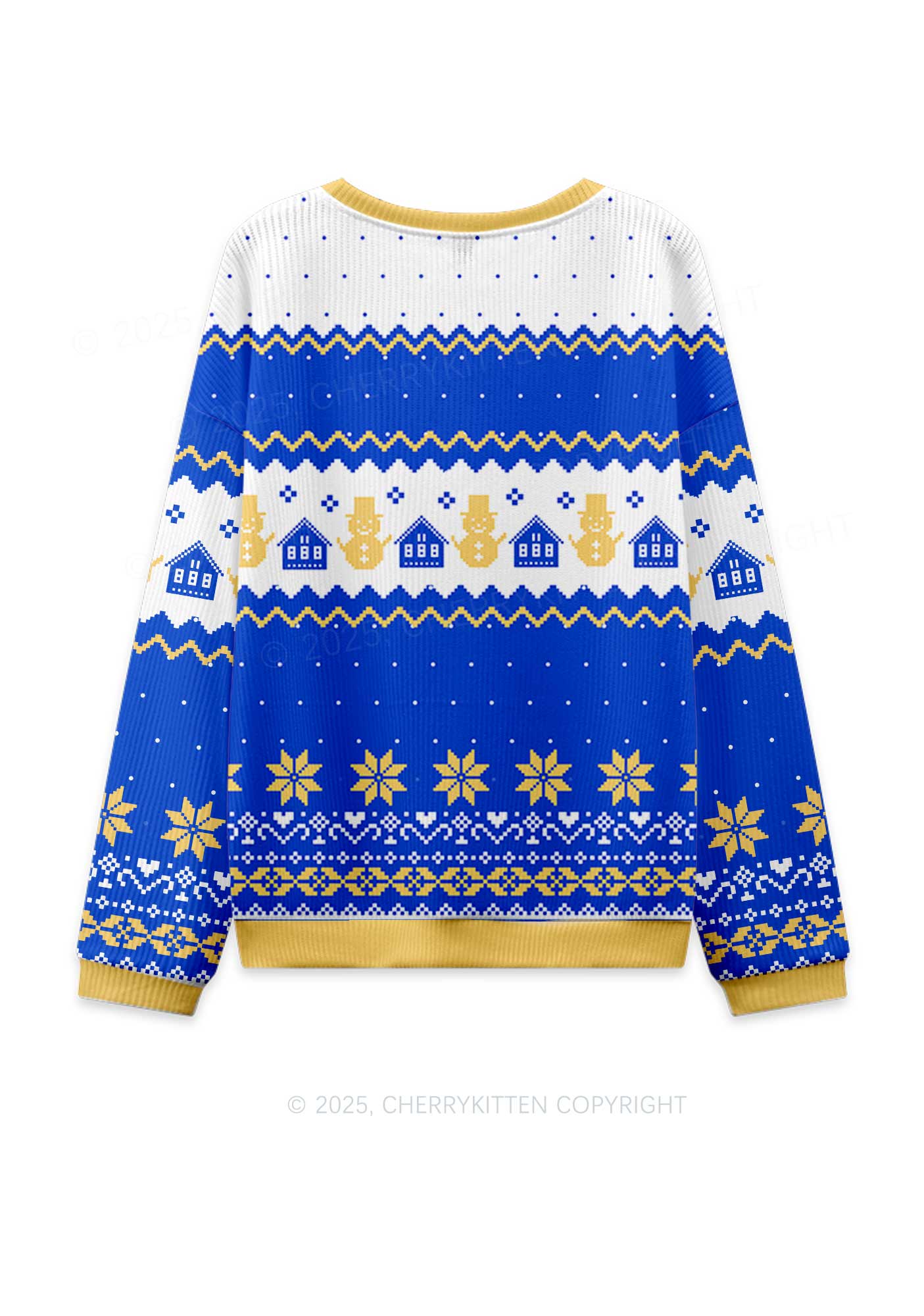 I Got That Hot Dog In Me Y2K Christmas Knit Sweatshirt Cherrykitten