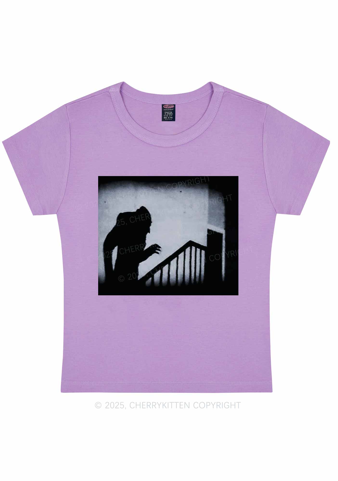 Halloween Stairs Intruder Y2K Baby Tee Cherrykitten