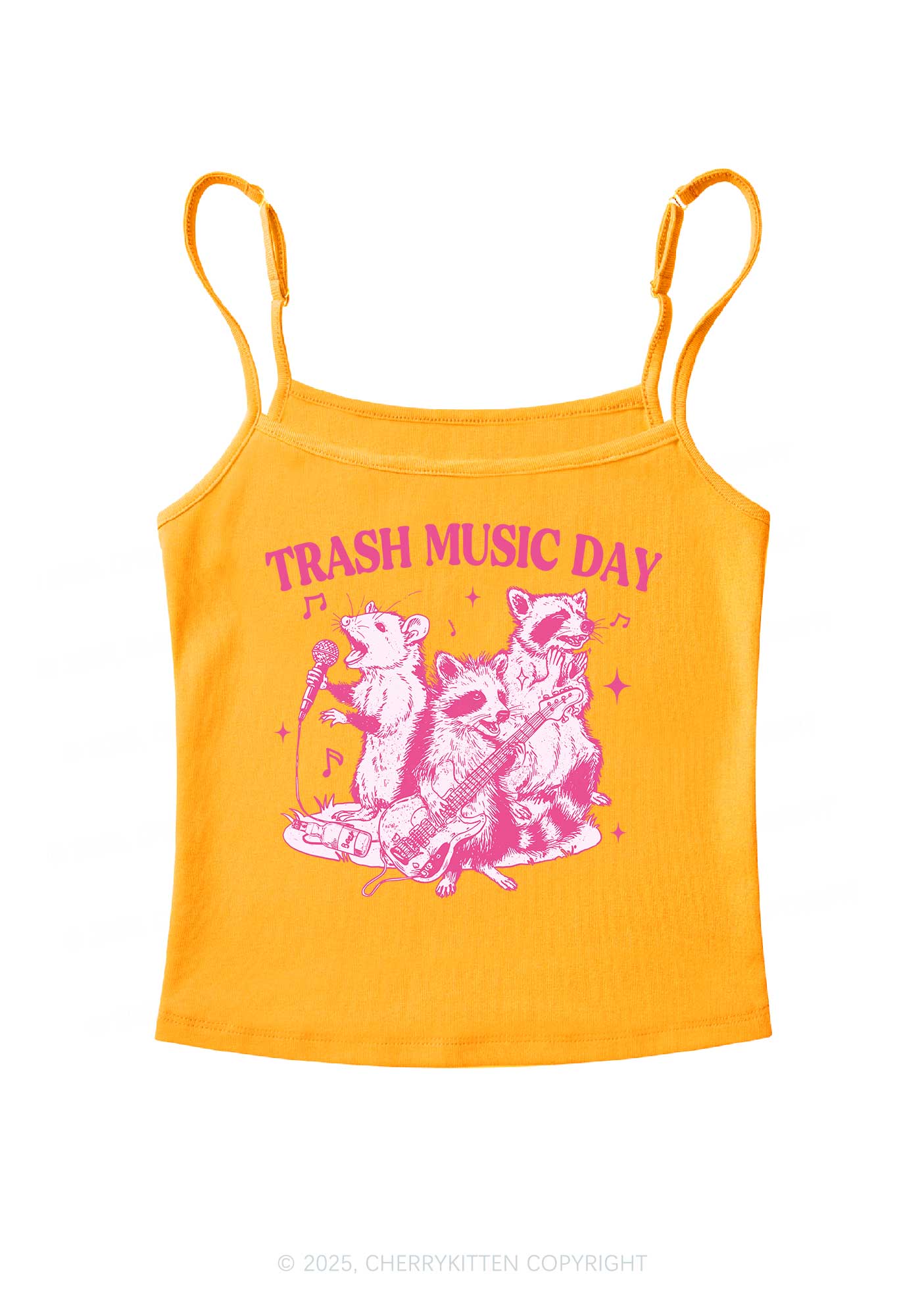 Trash Music Day Y2K Spaghetti Strap Cami Cherrykitten