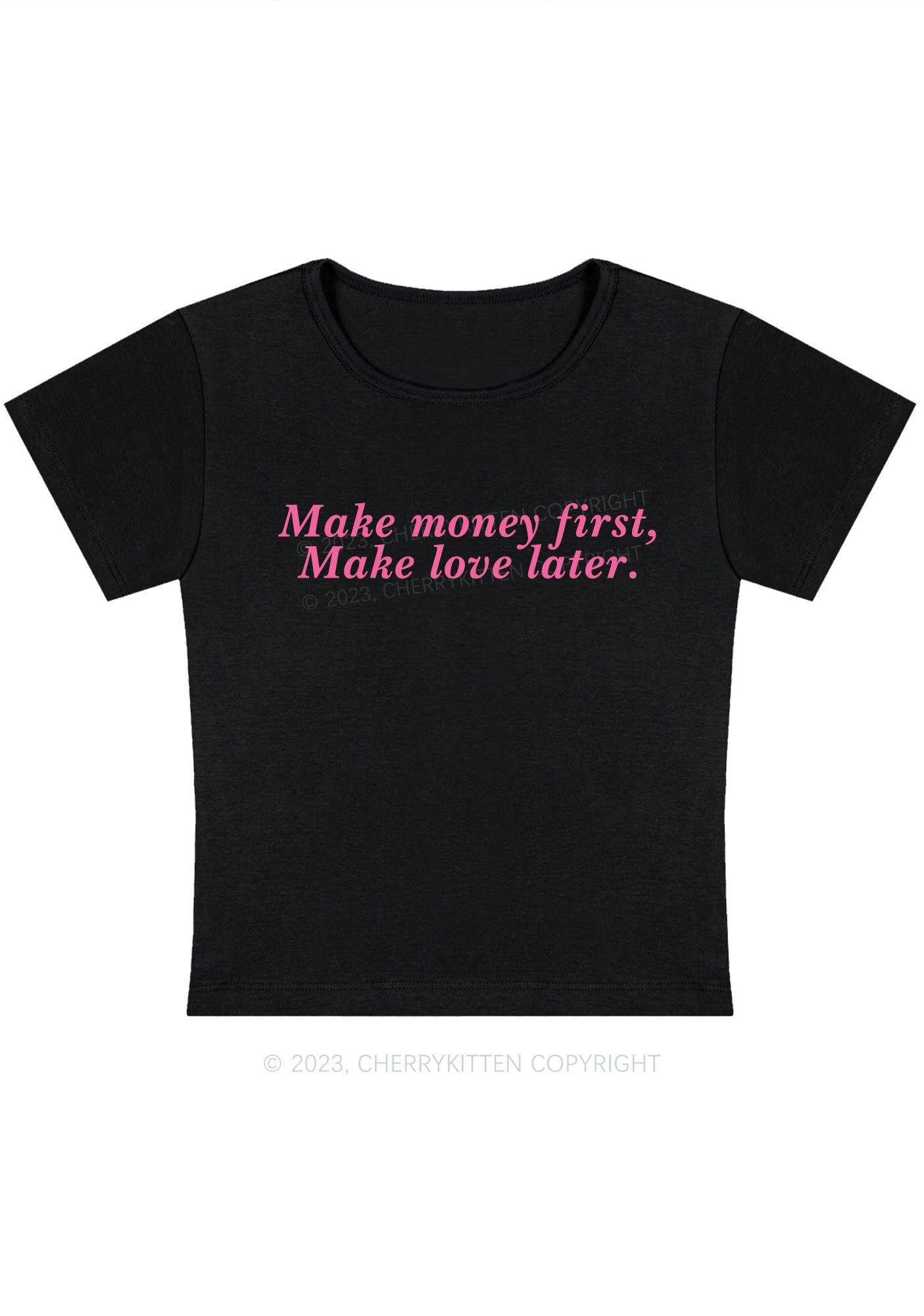 Curvy Make Money First Baby Tee Cherrykitten