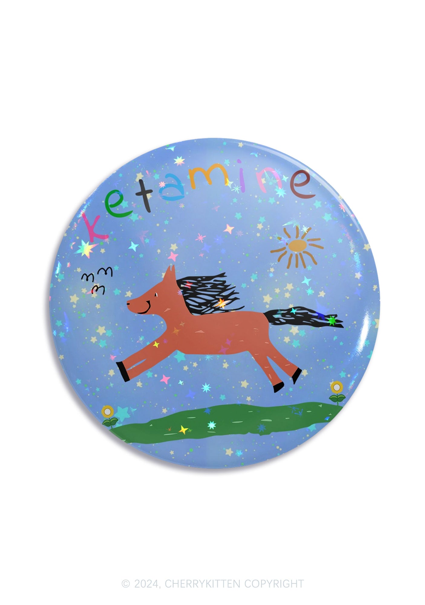 Orange K Pony 1Pc Y2K Pin Badge Cherrykitten