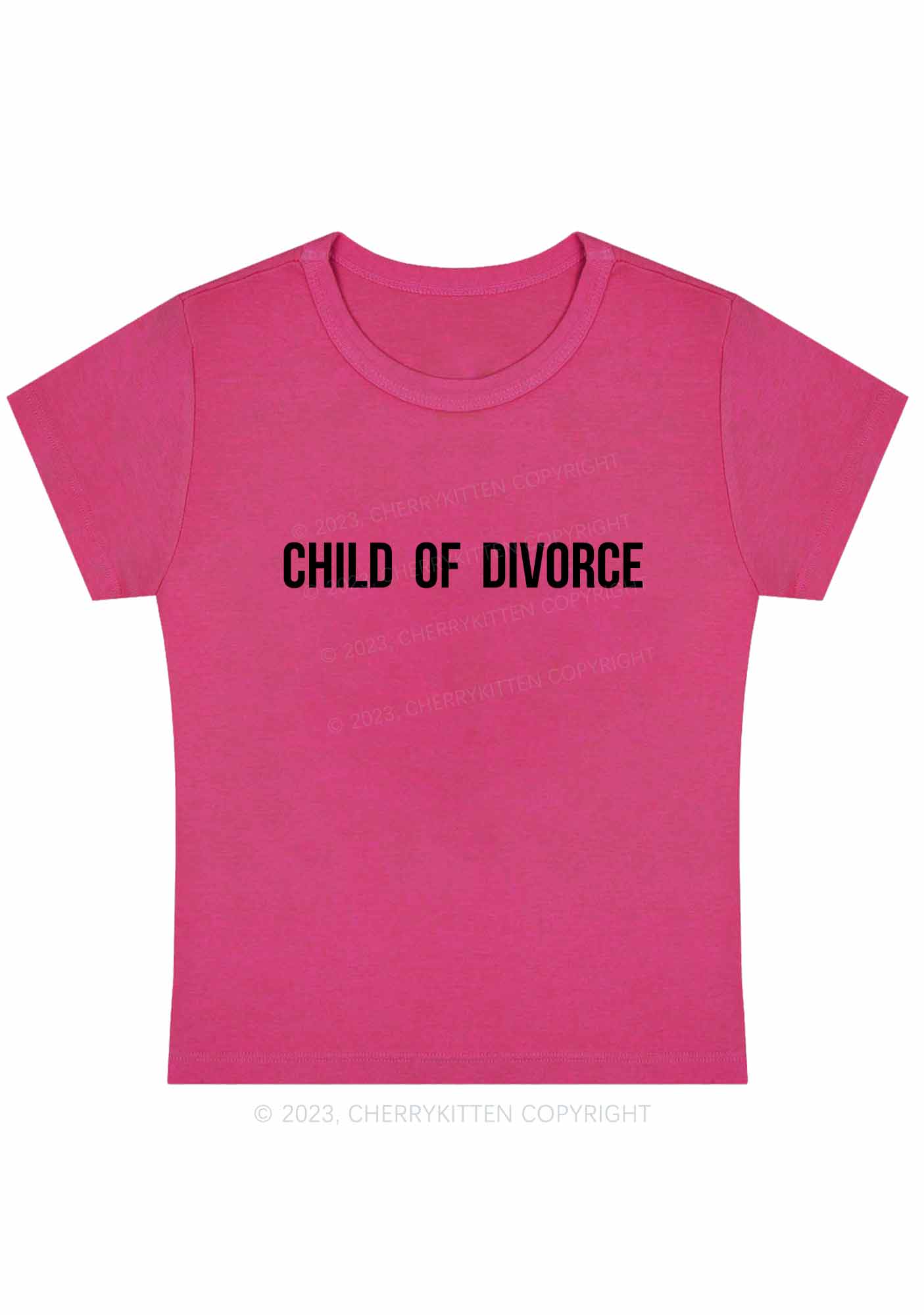 Child Of Divorce Y2K Baby Tee Cherrykitten