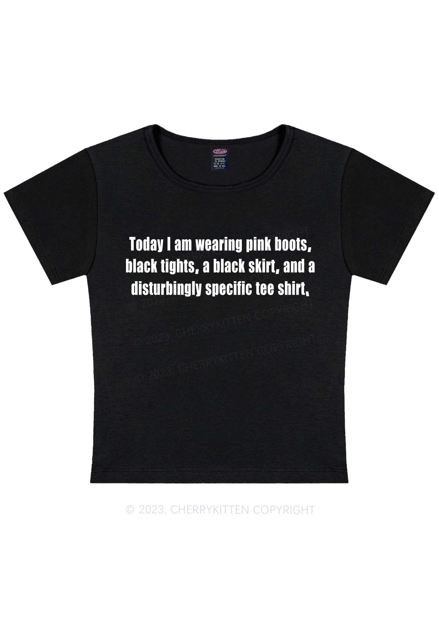 Curvy Disturbingly Specific Y2K Baby Tee Cherrykitten