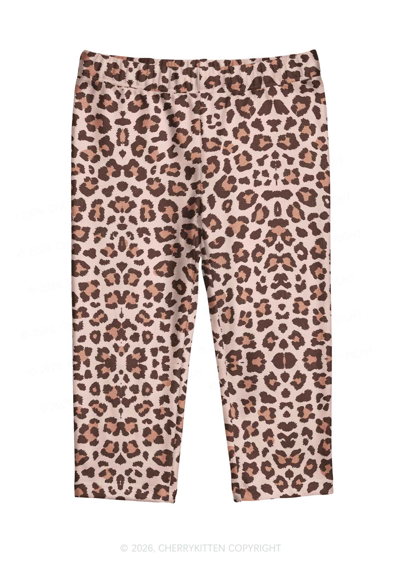 Cxxt Brown Leopard Y2K Print Capri Pants Cherrykitten