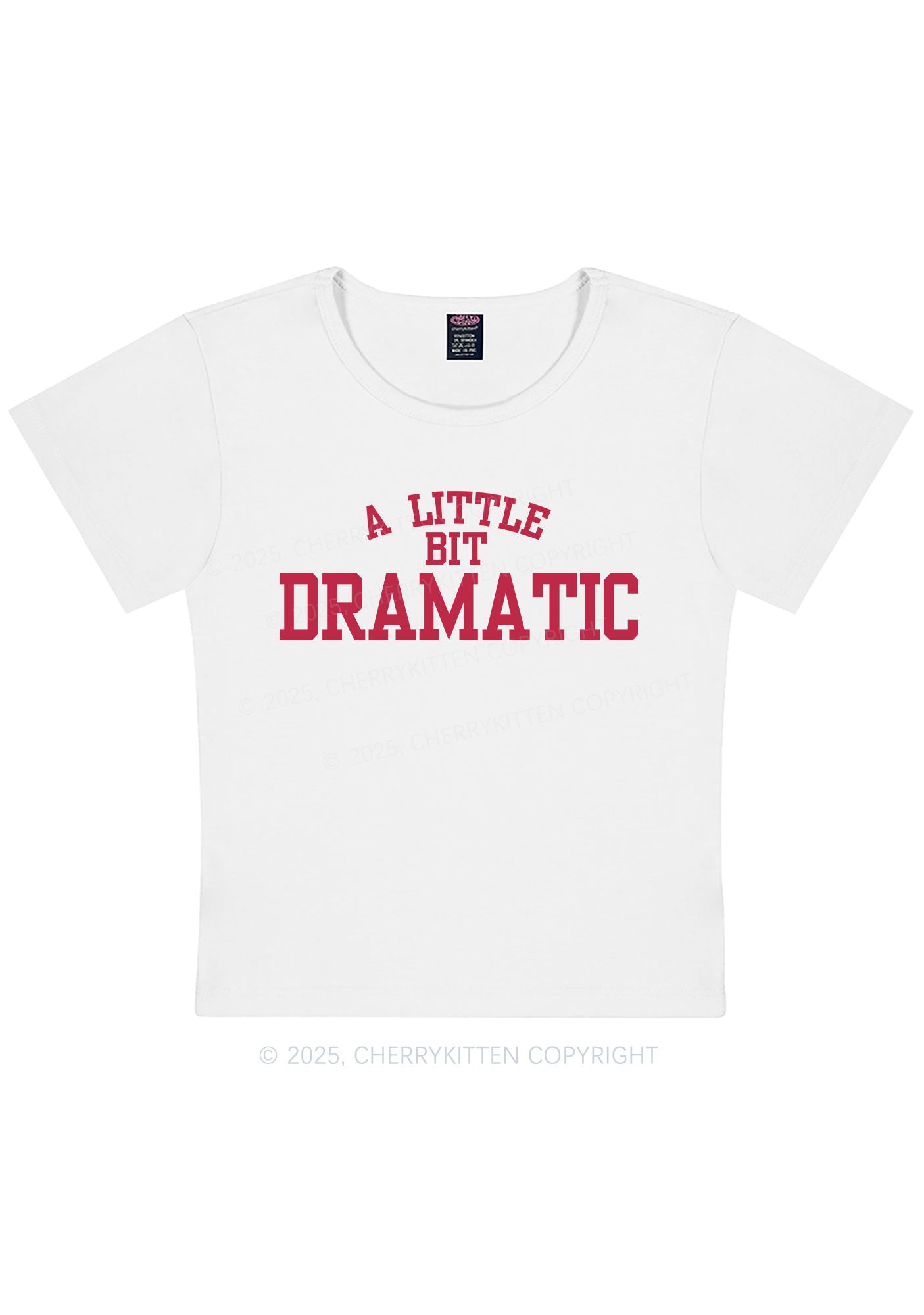 Curvy A Little Bit Dramatic Y2K Baby Tee Cherrykitten