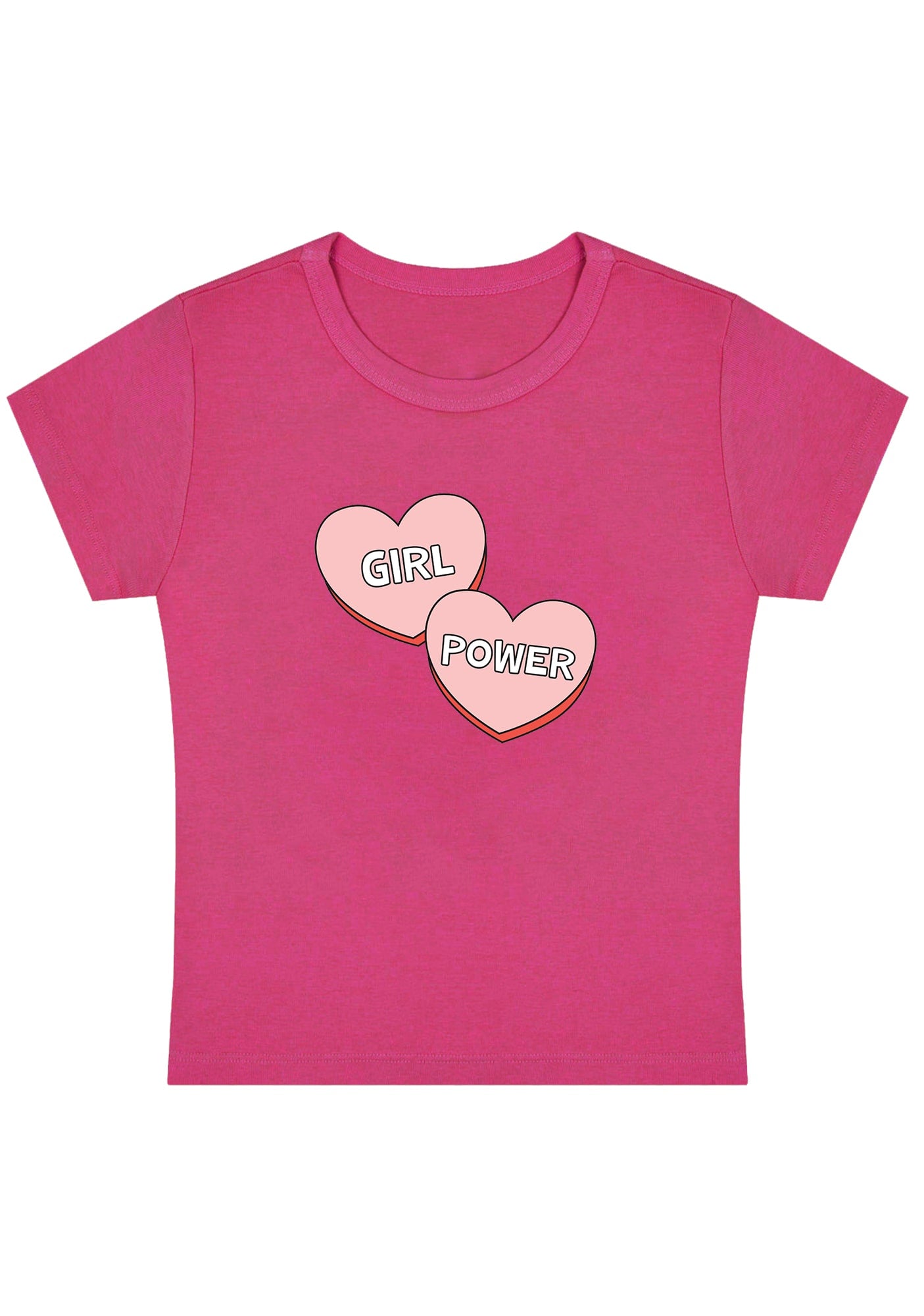 Curvy Girl Power Heart Baby Tee