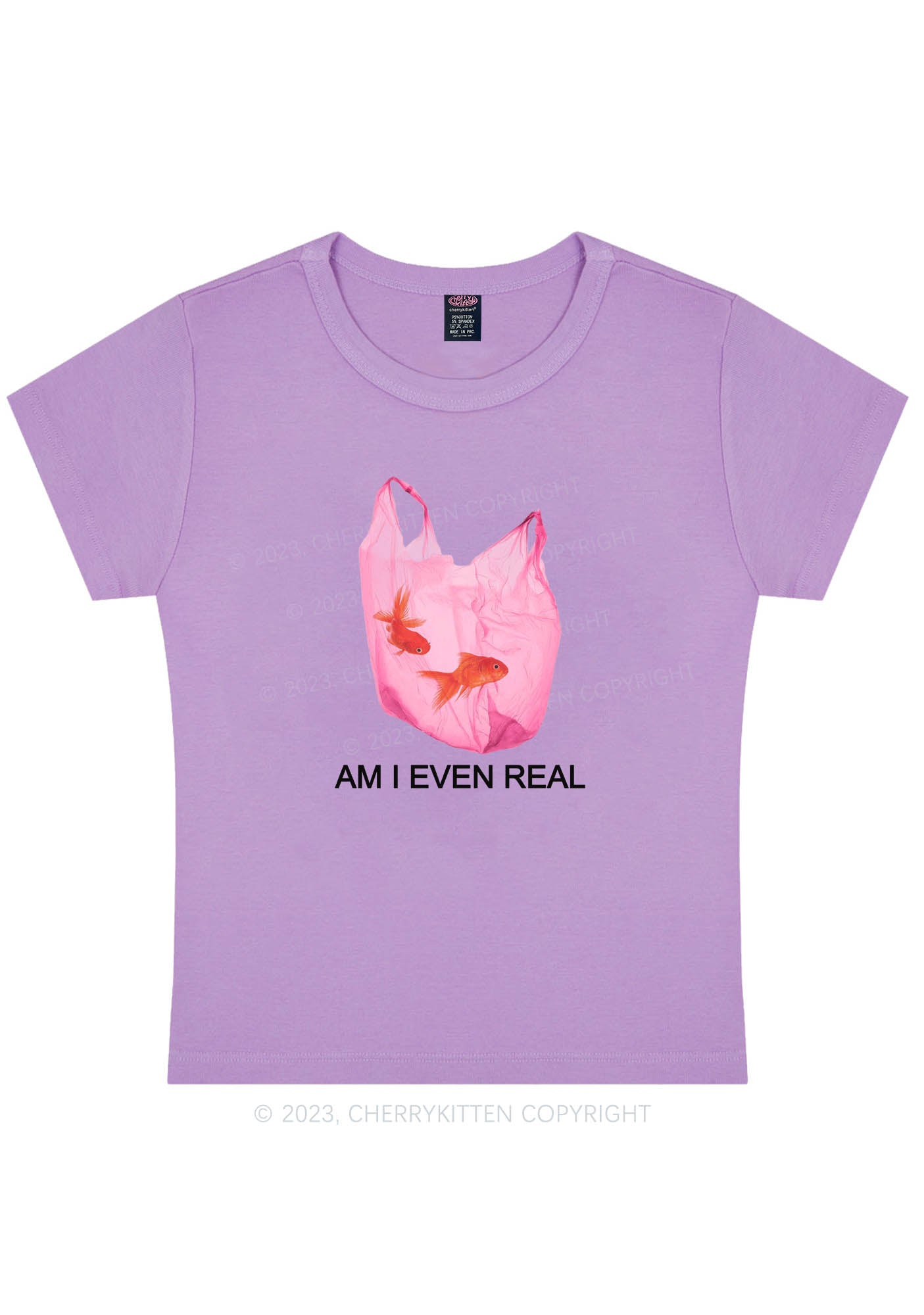 Curvy Am I Even Real Y2K Baby Tee Cherrykitten