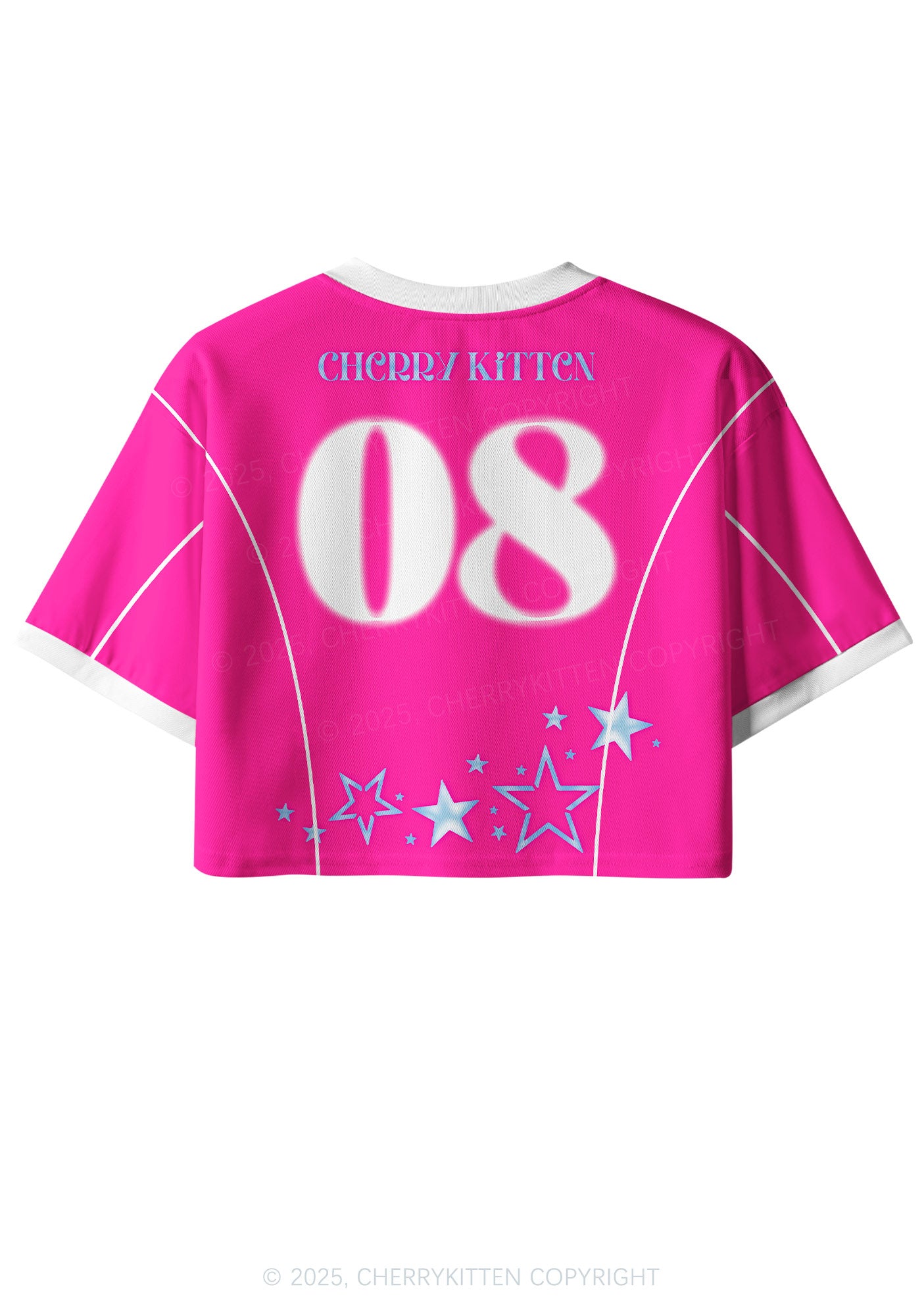 Custom Blue Cxxt Y2K Crop Sport Jersey Shirts Cherrykitten