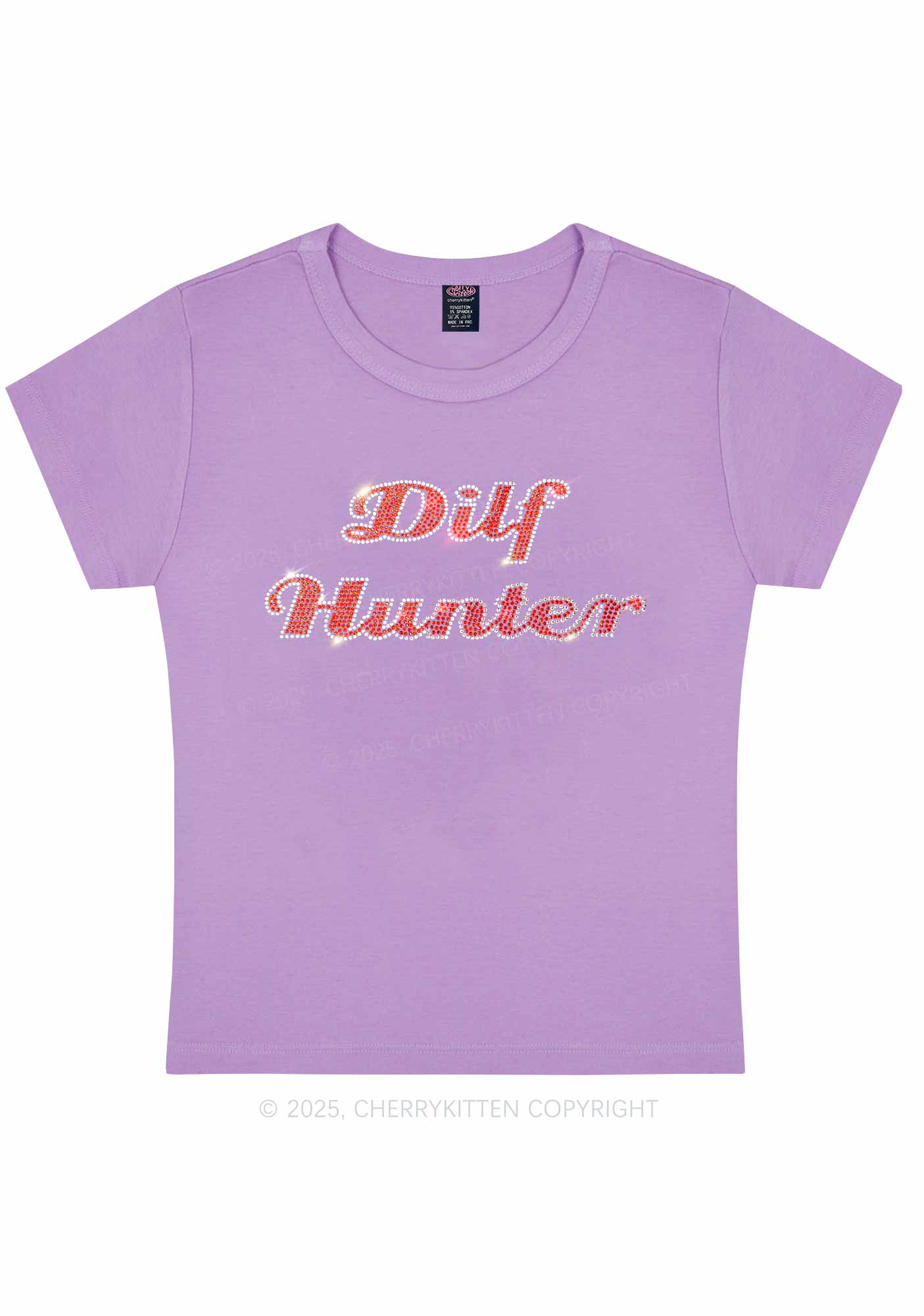 Rhinestone Green Hunter Y2K Baby Tee Cherrykitten