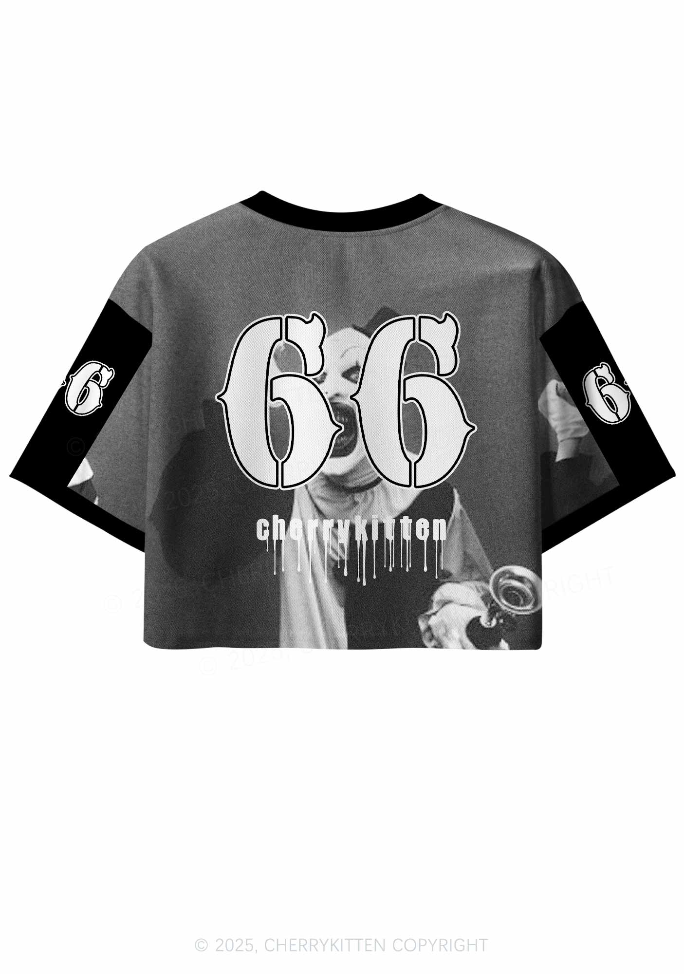 Custom Halloween Horror Clown Y2K Crop Sport Jersey Shirts Cherrykitten