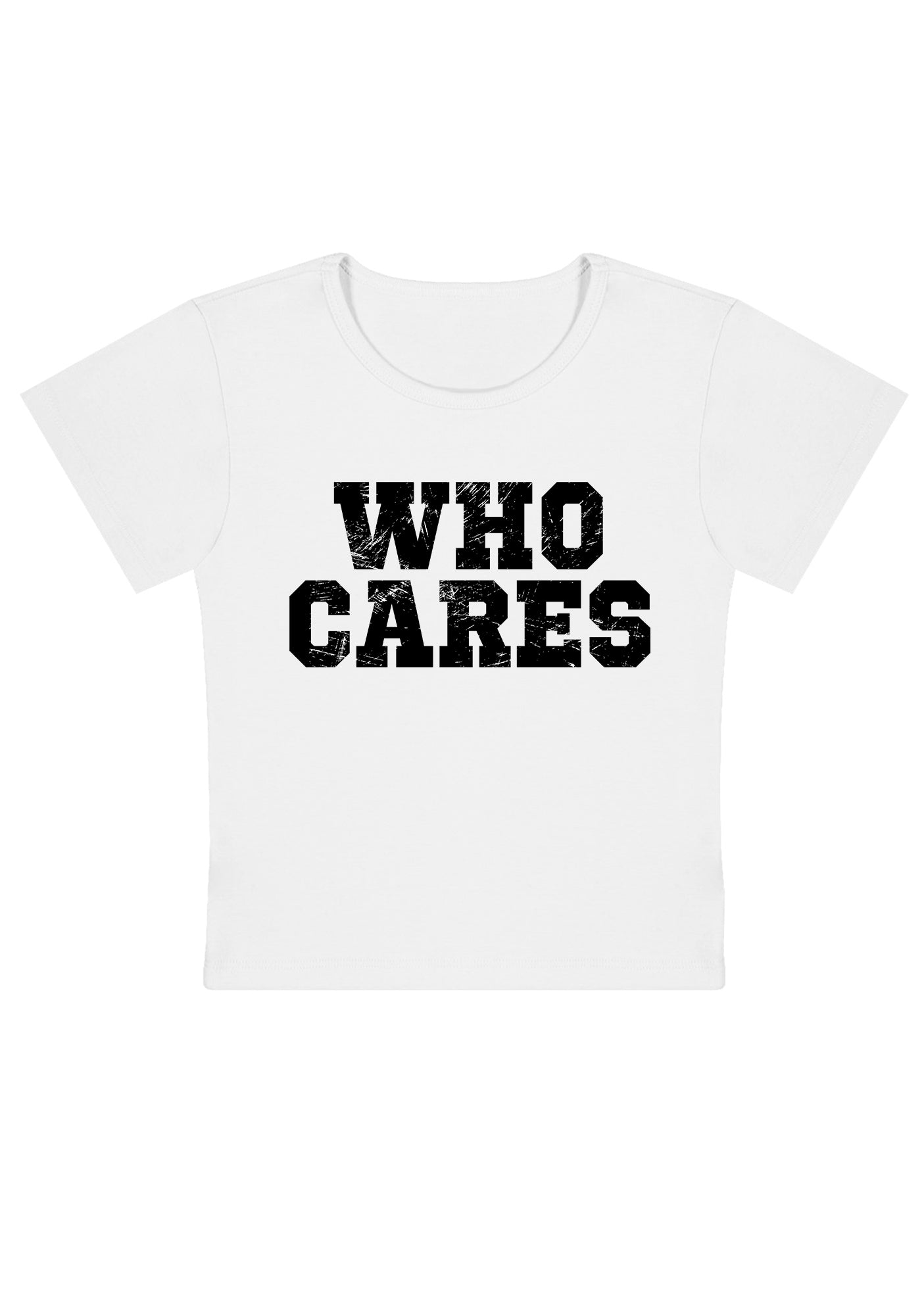 Curvy Who Cares Baby Tee