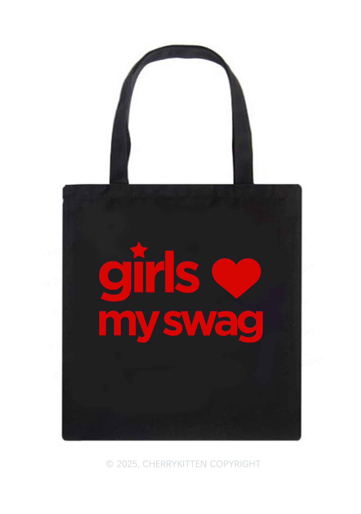 Girls Love My Swag Pride Y2K Canvas Tote Bag Cherrykitten
