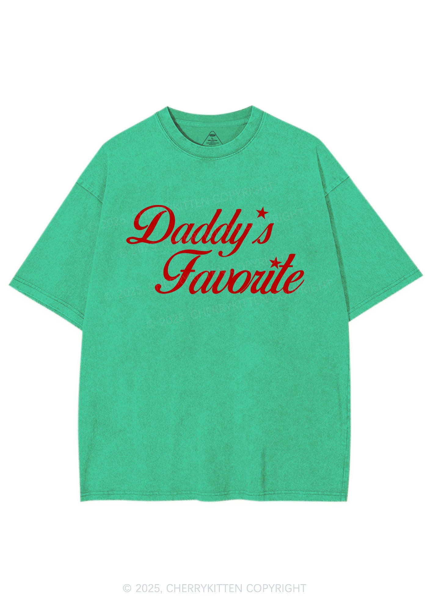 Daddys Favorite Y2K Shirts Washed Tee Cherrykitten